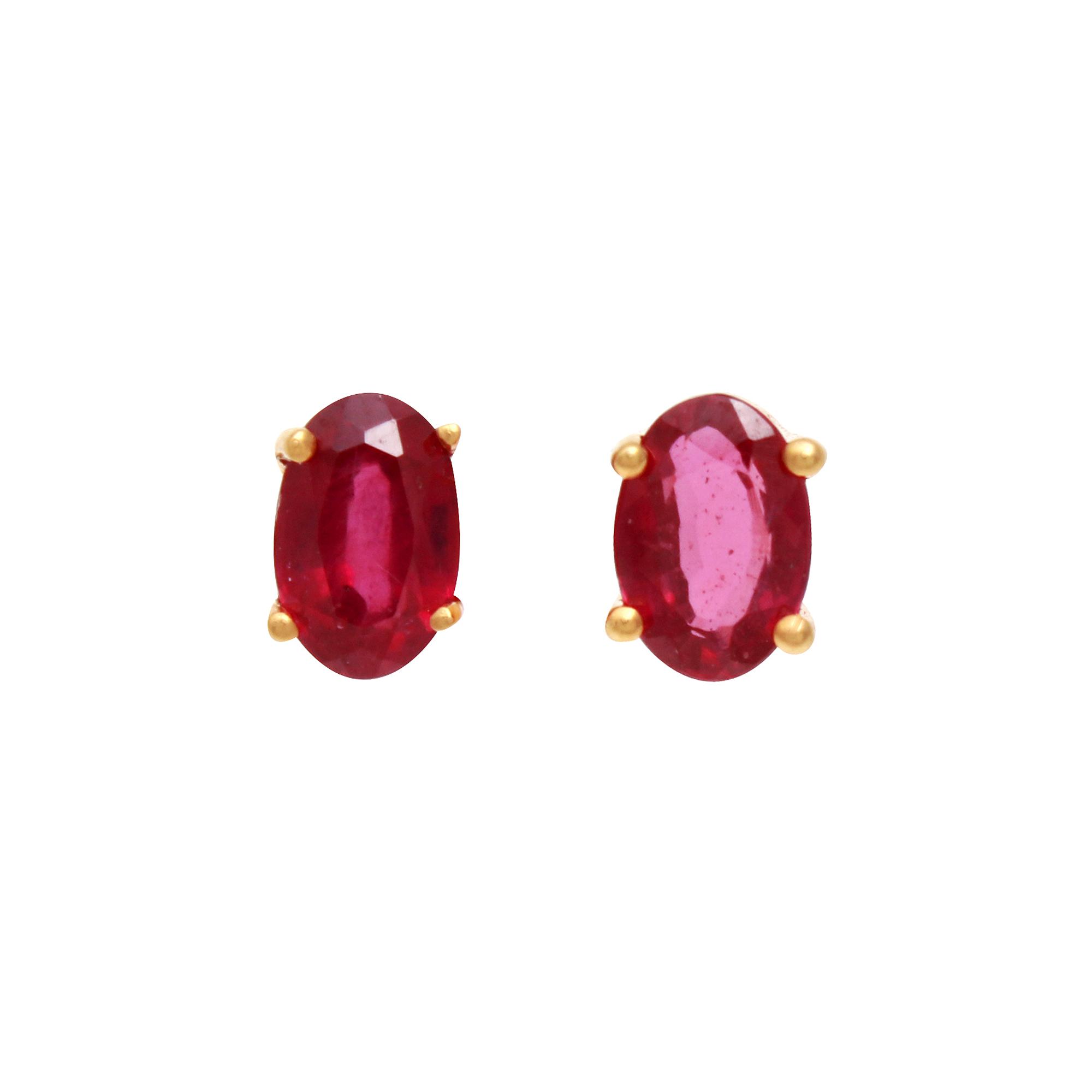 Ruby Studs Earrings
