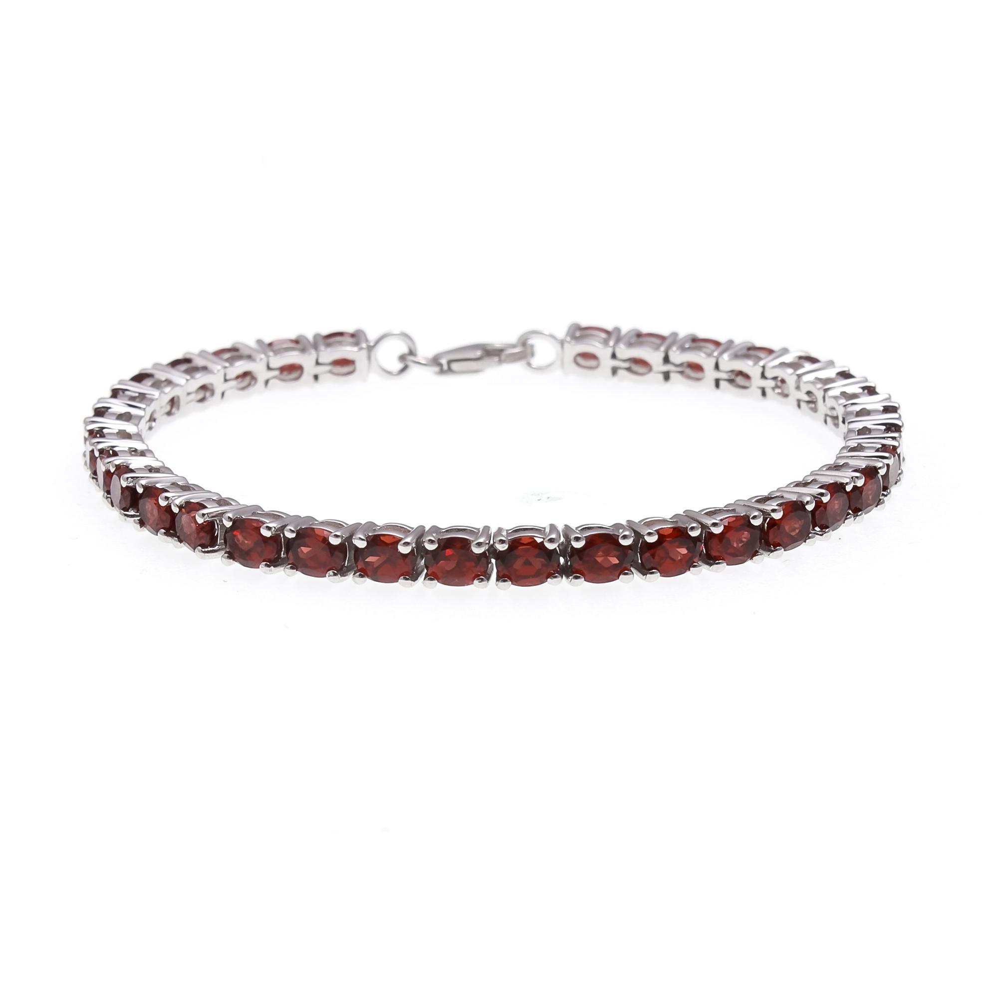 Red Garnet Tennis Bracelet