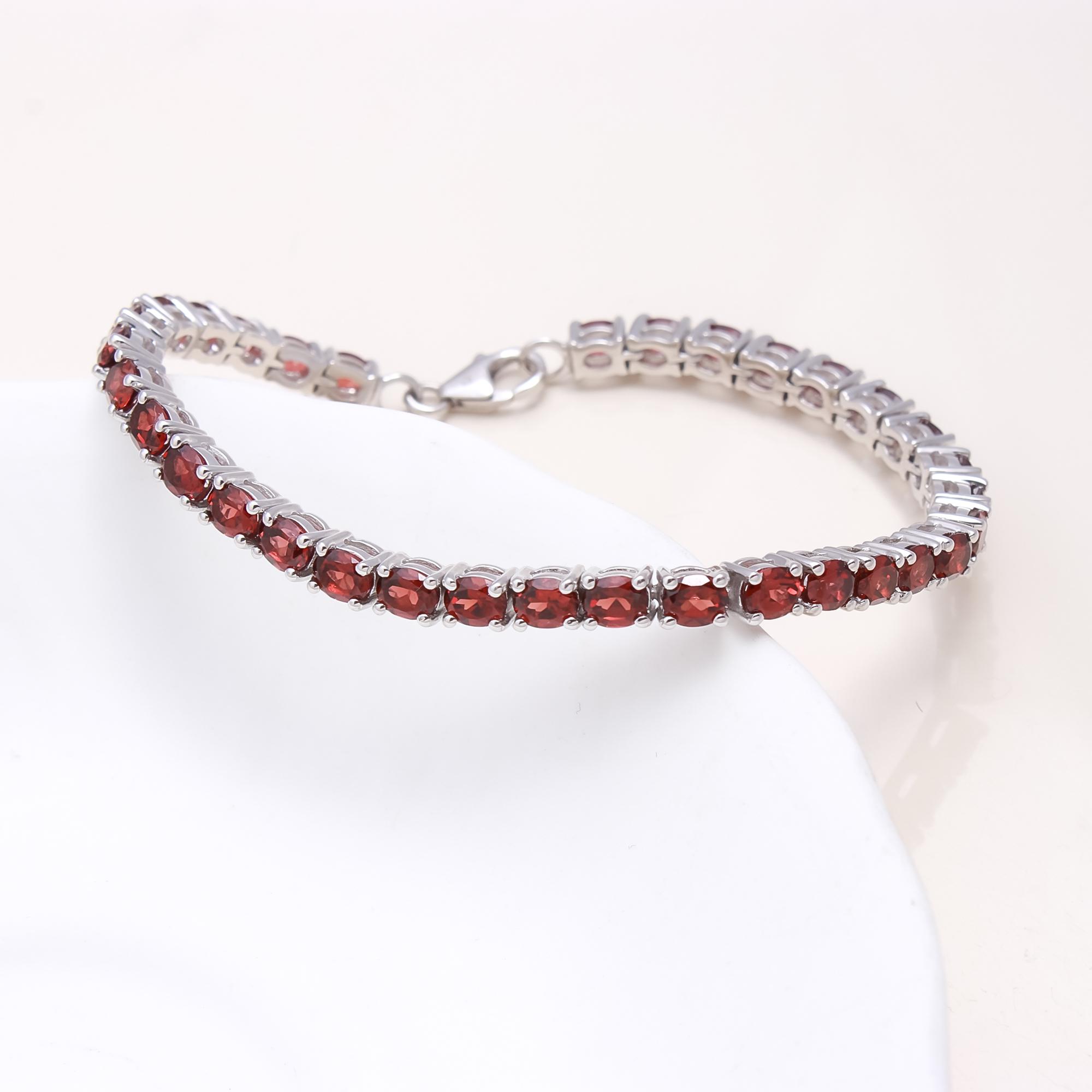 Red Garnet Tennis Bracelet