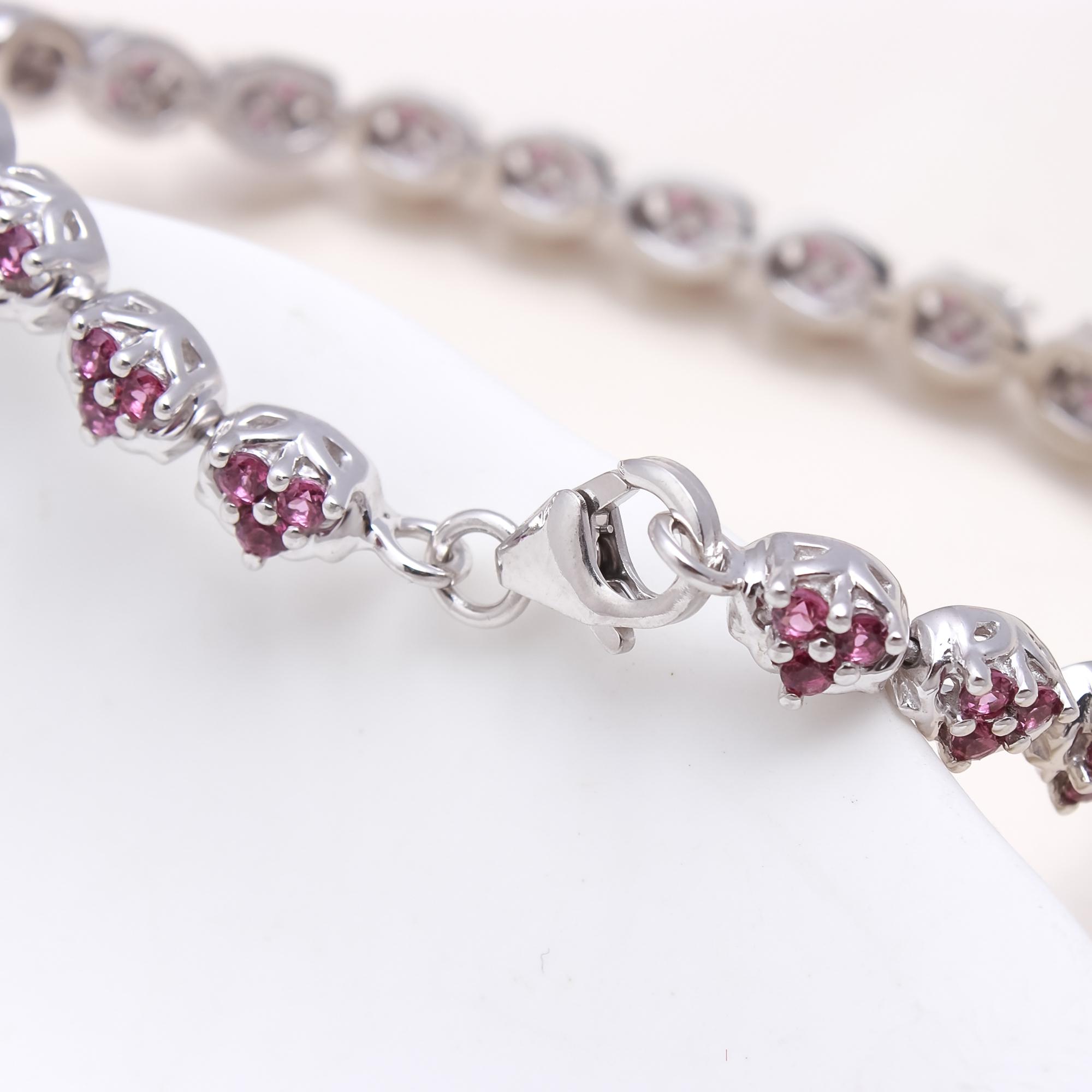 Rhodolite Garnet Tennis Bracelet