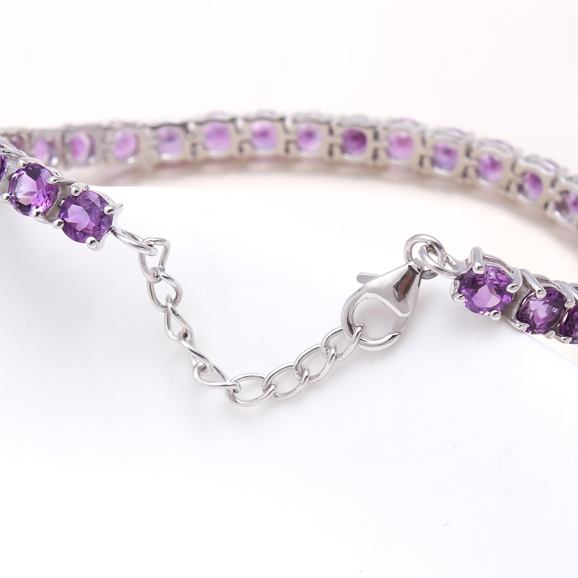 Brazilian Amethyst Tennis Bracelet