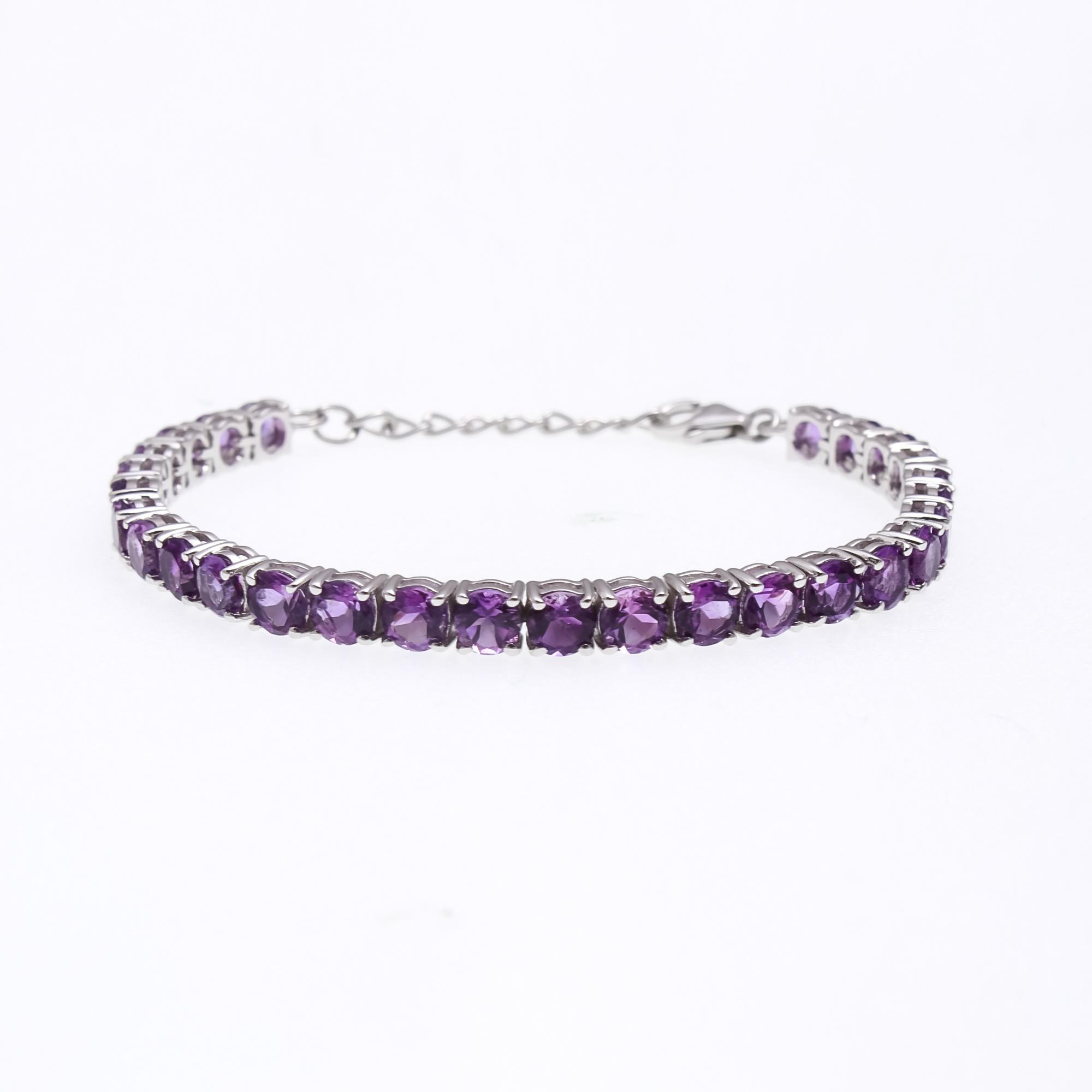 Brazilian Amethyst Tennis Bracelet