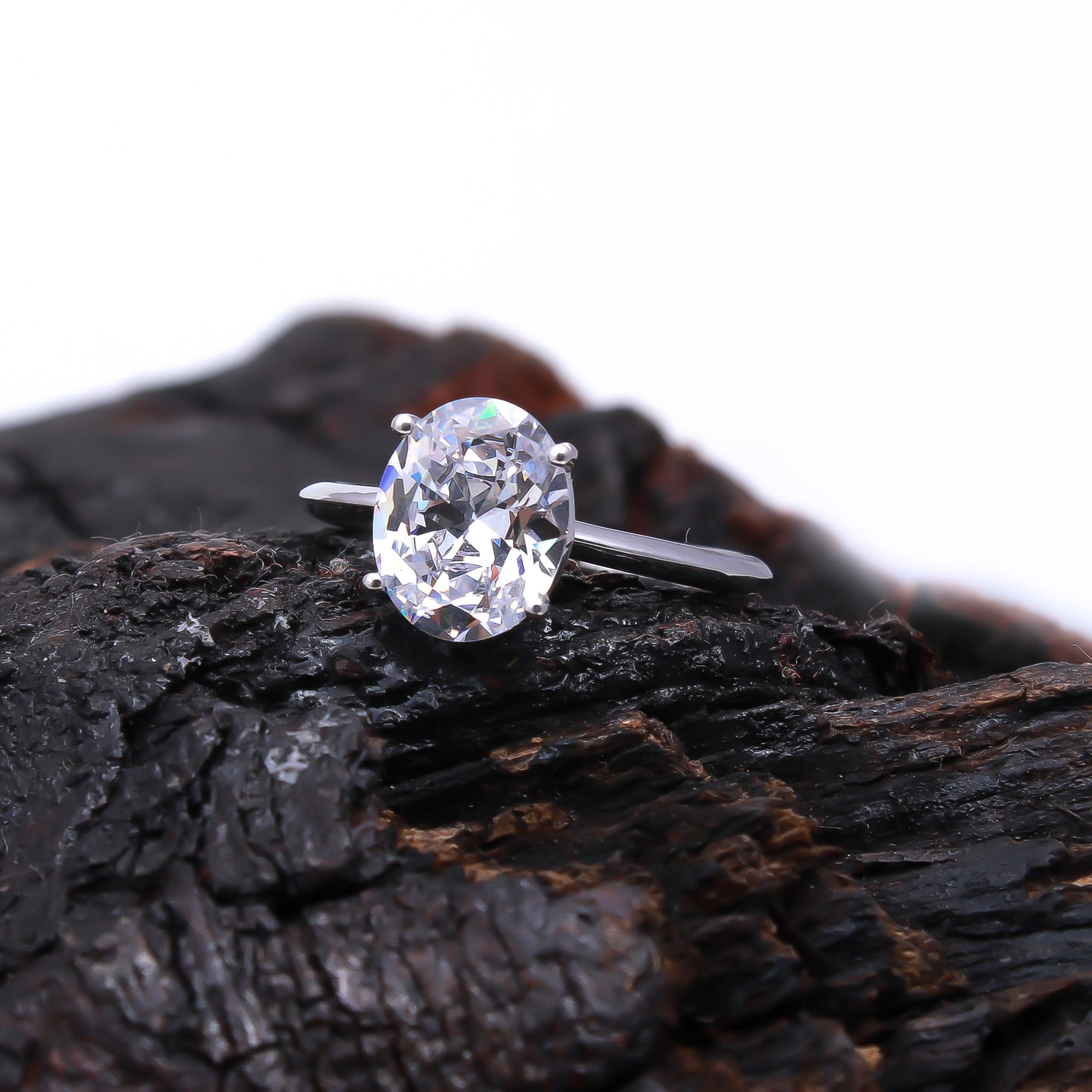 Lab Grown Diamond Oval Solitaire Ring