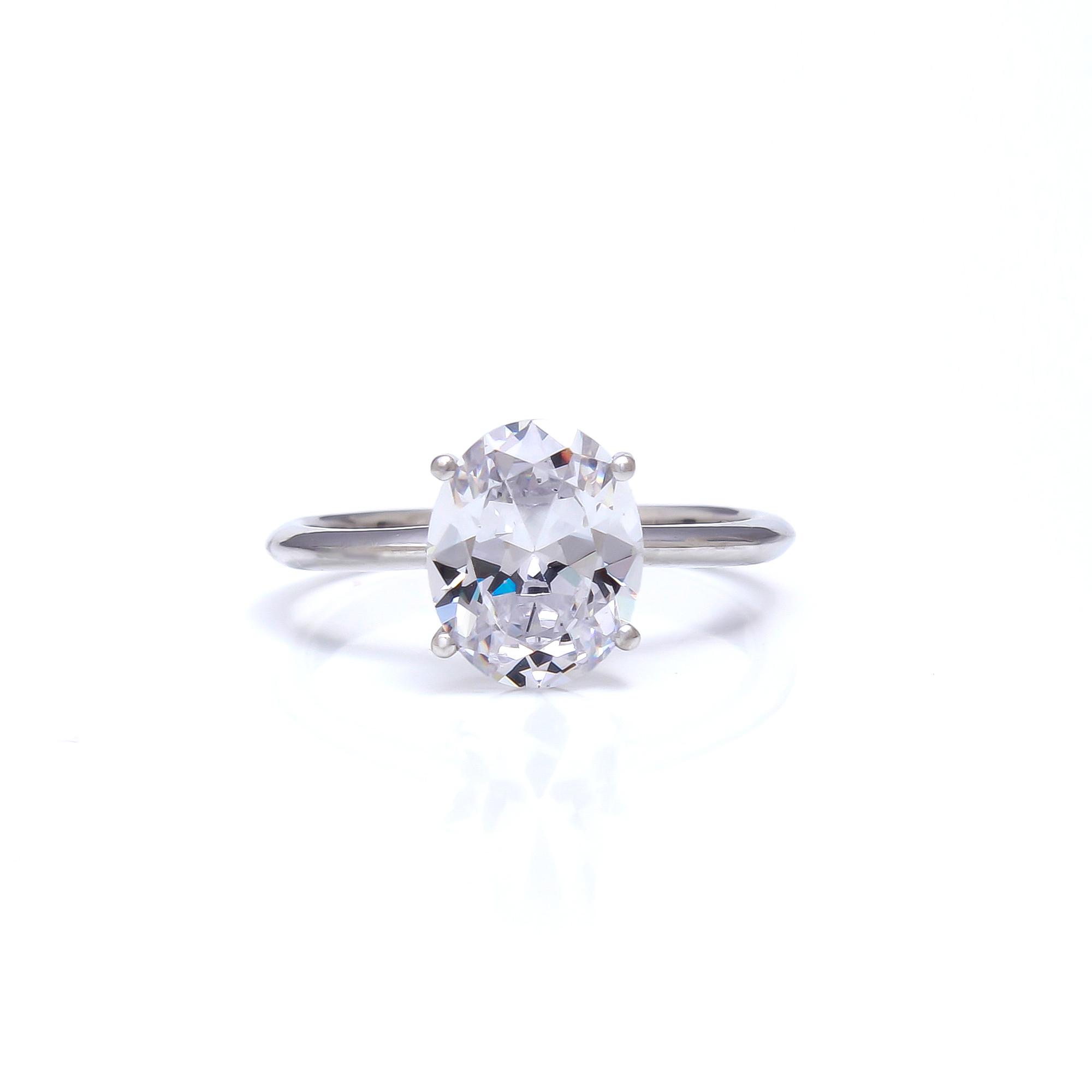 Lab Grown Diamond Oval Solitaire Ring