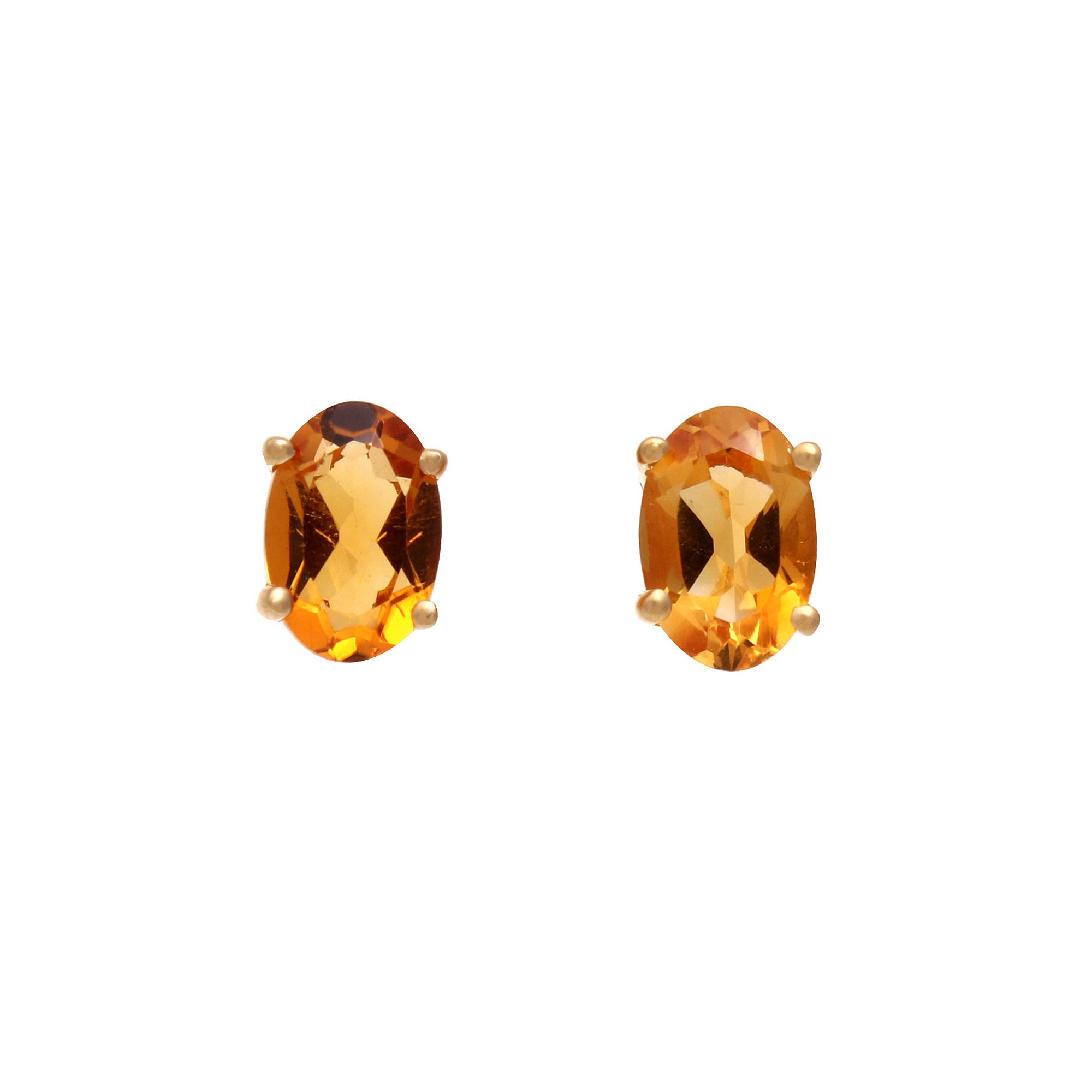 Spessartite Garnet Studs Earrings