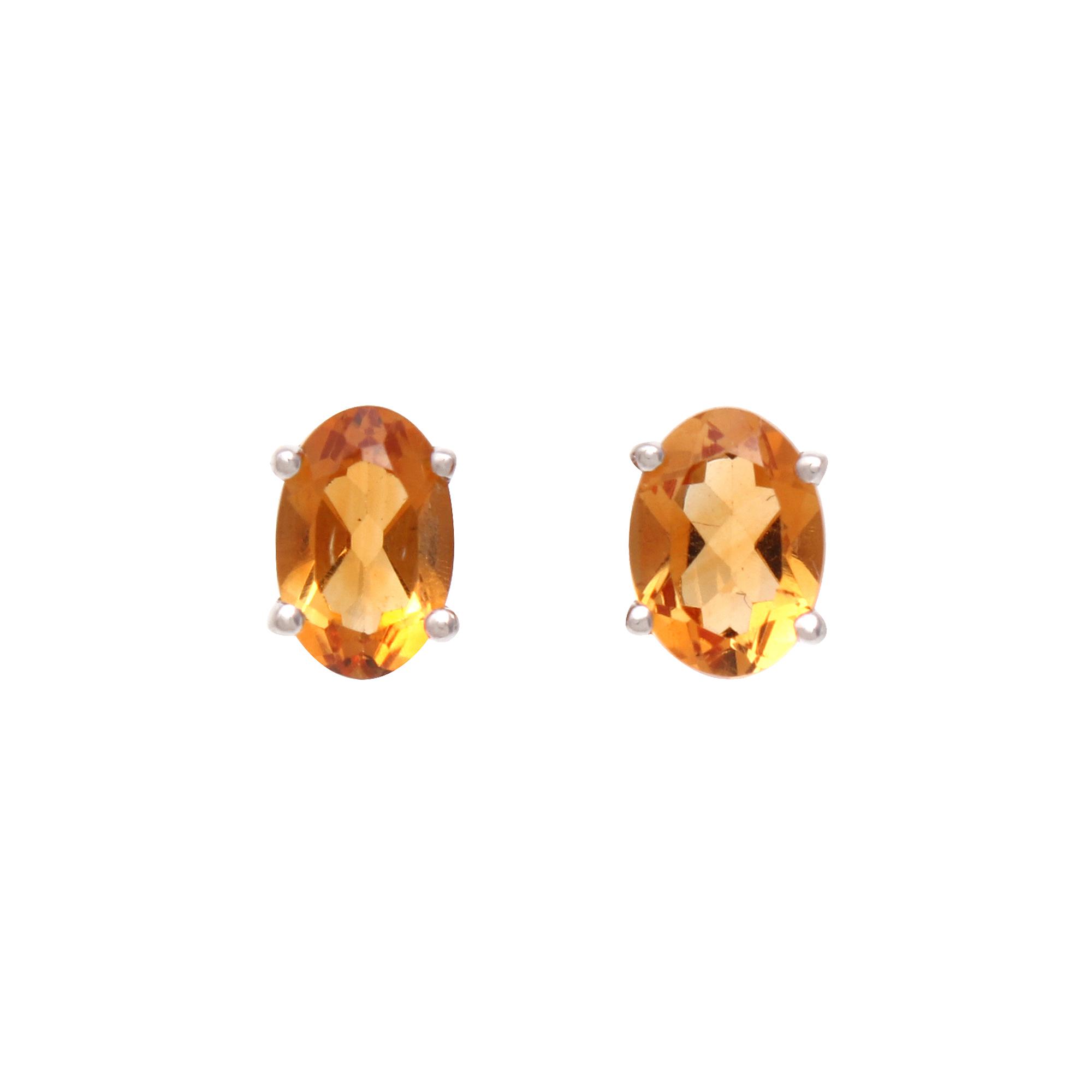 Spessartite Garnet Studs Earrings