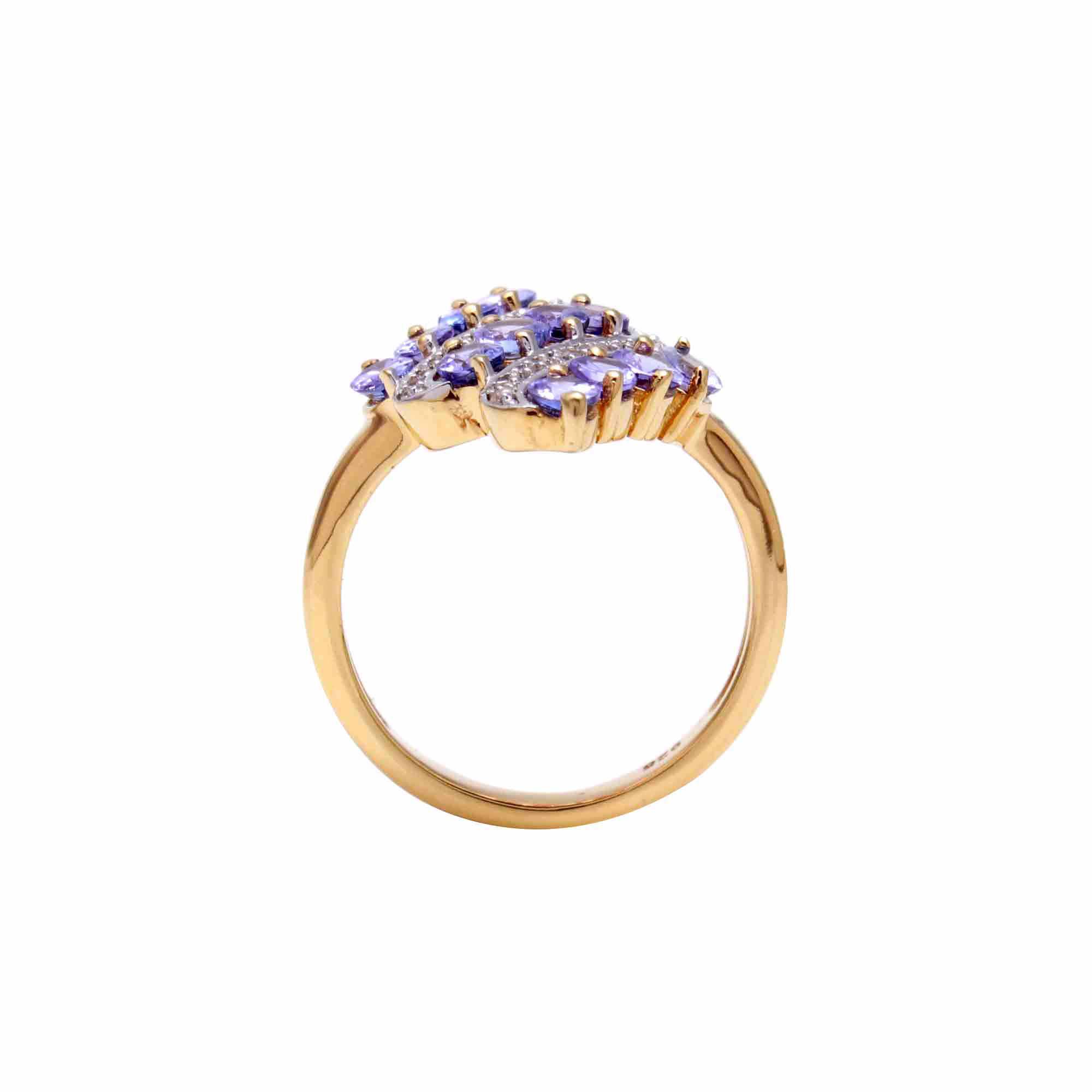 Tanzanite Cluster Cocktail Ring