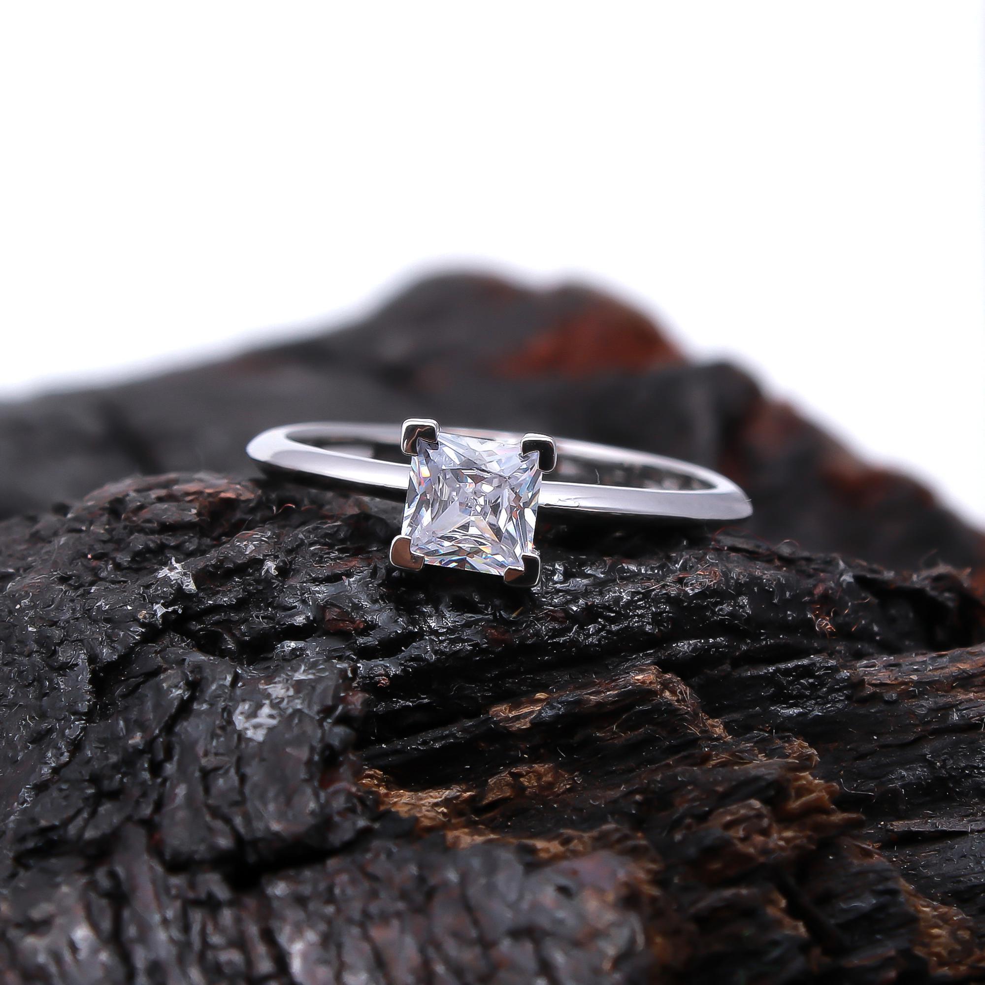 Princess Cut Lab Grown Diamond Ring