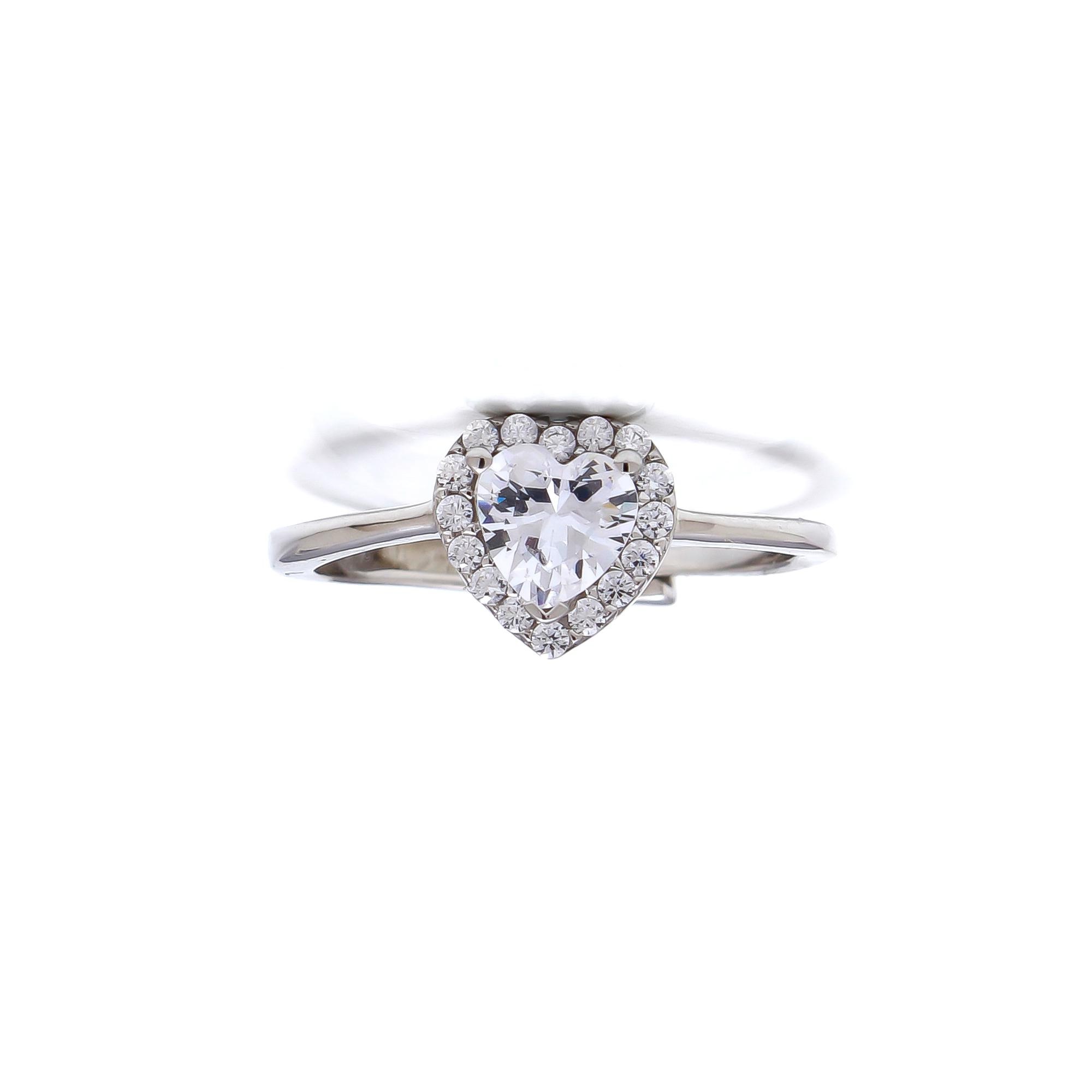 Lab Grown Diamond Heart Halo Ring
