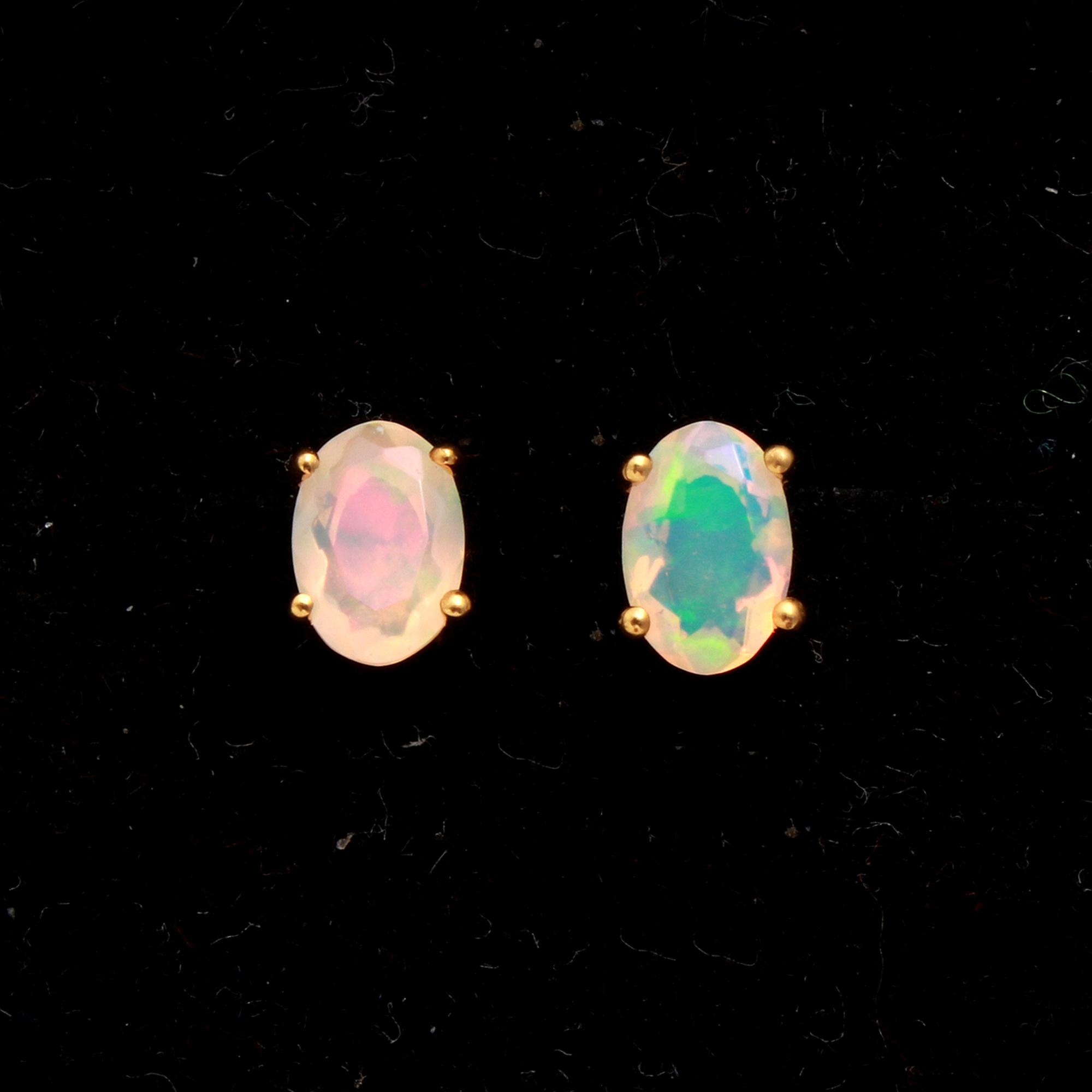 Ethiopian Opal Studs Earrings