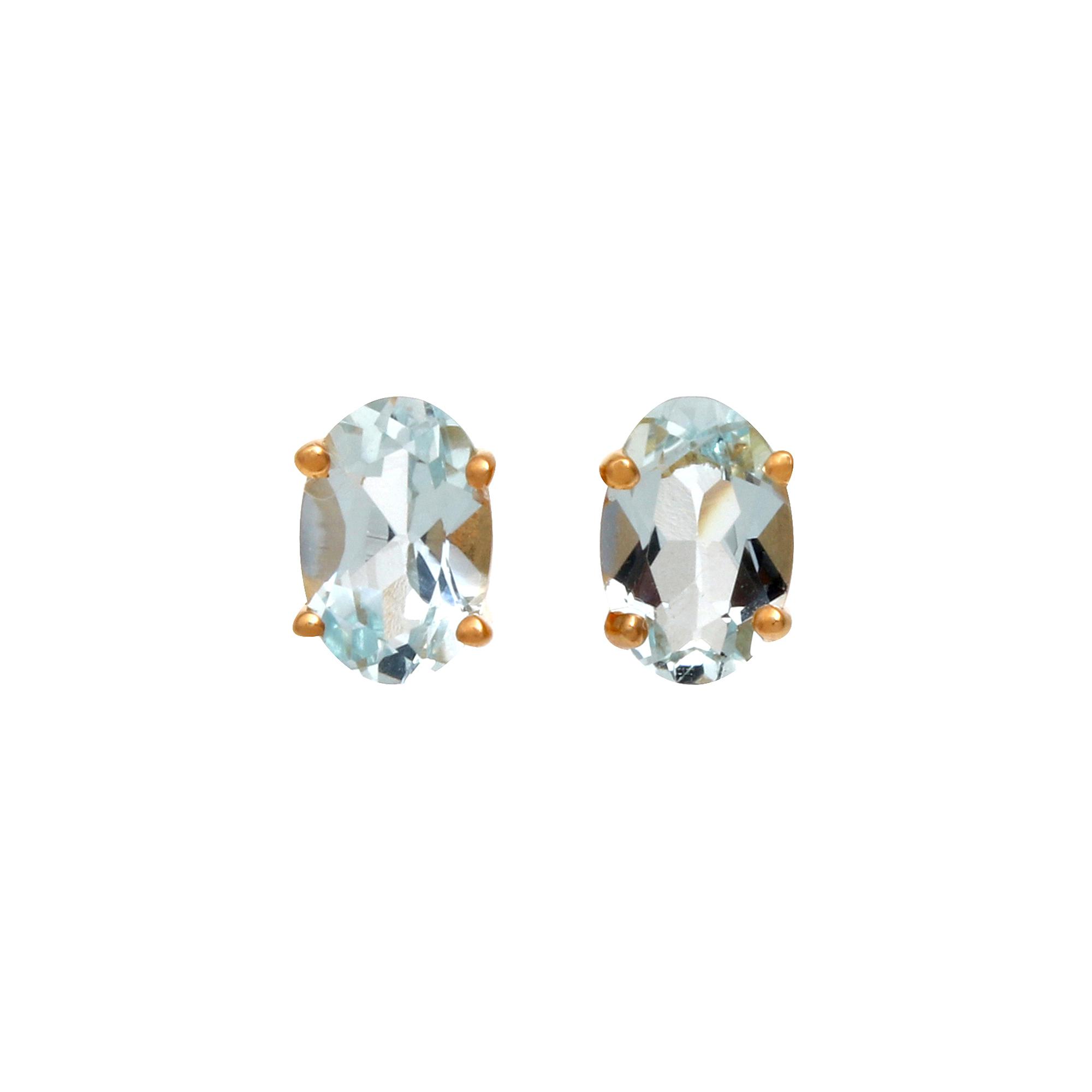 Aquamarine Studs Earrings