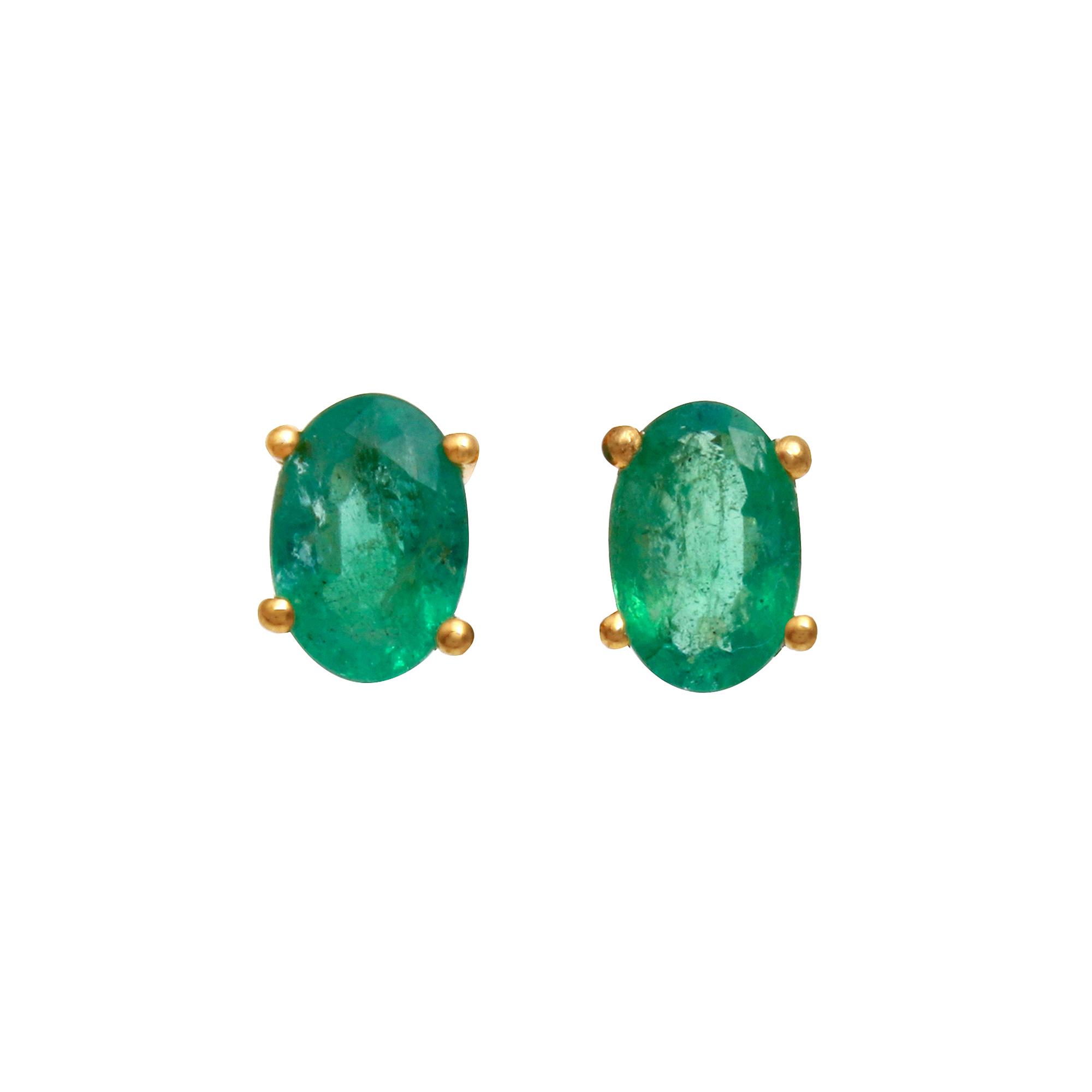 Emerald Studs Earrings