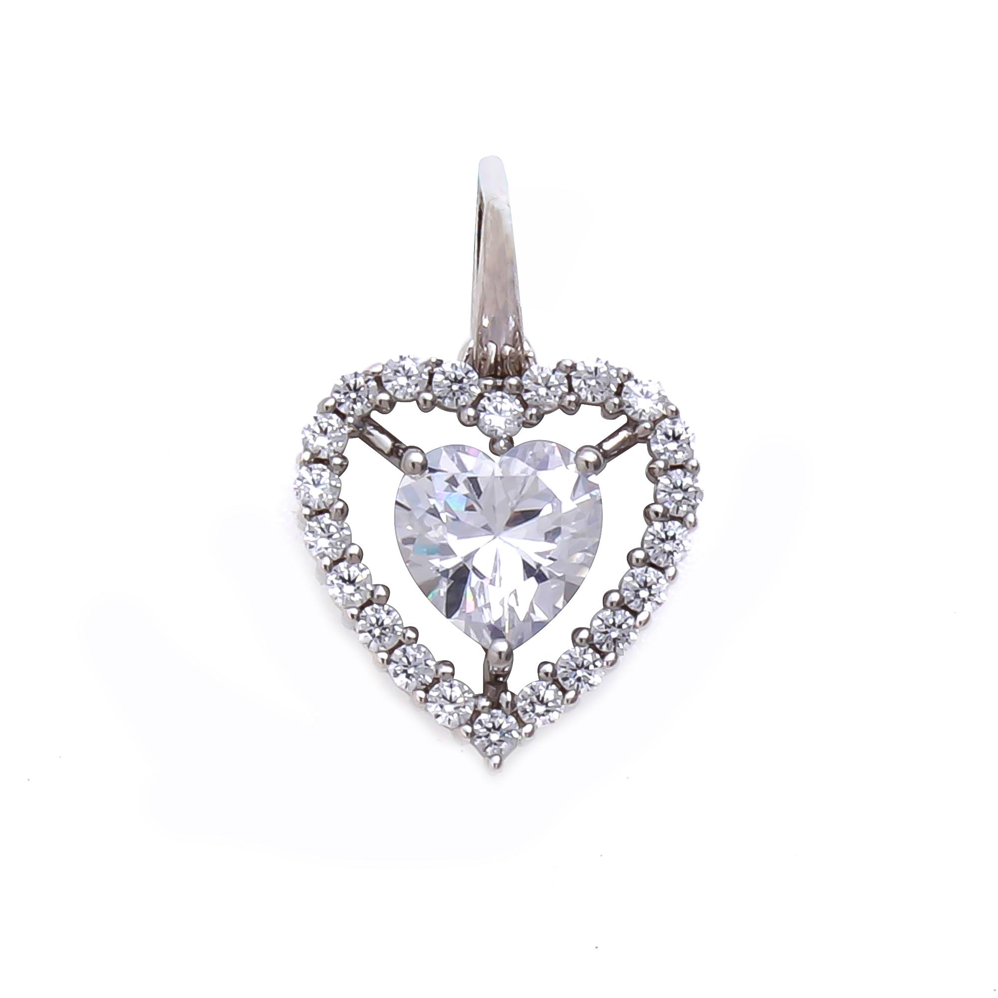 Heart Shape Lab Grown Diamond Pendant