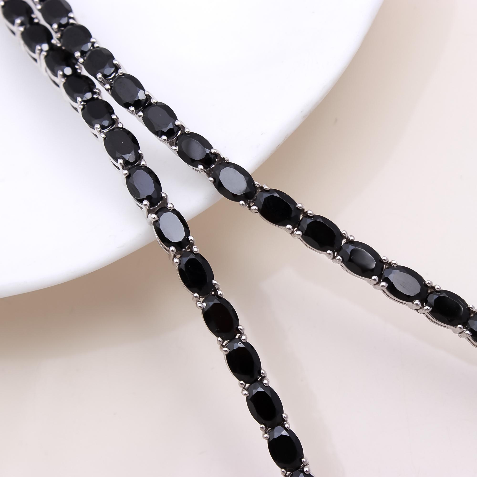 Black Sapphire Tennis Bracelet