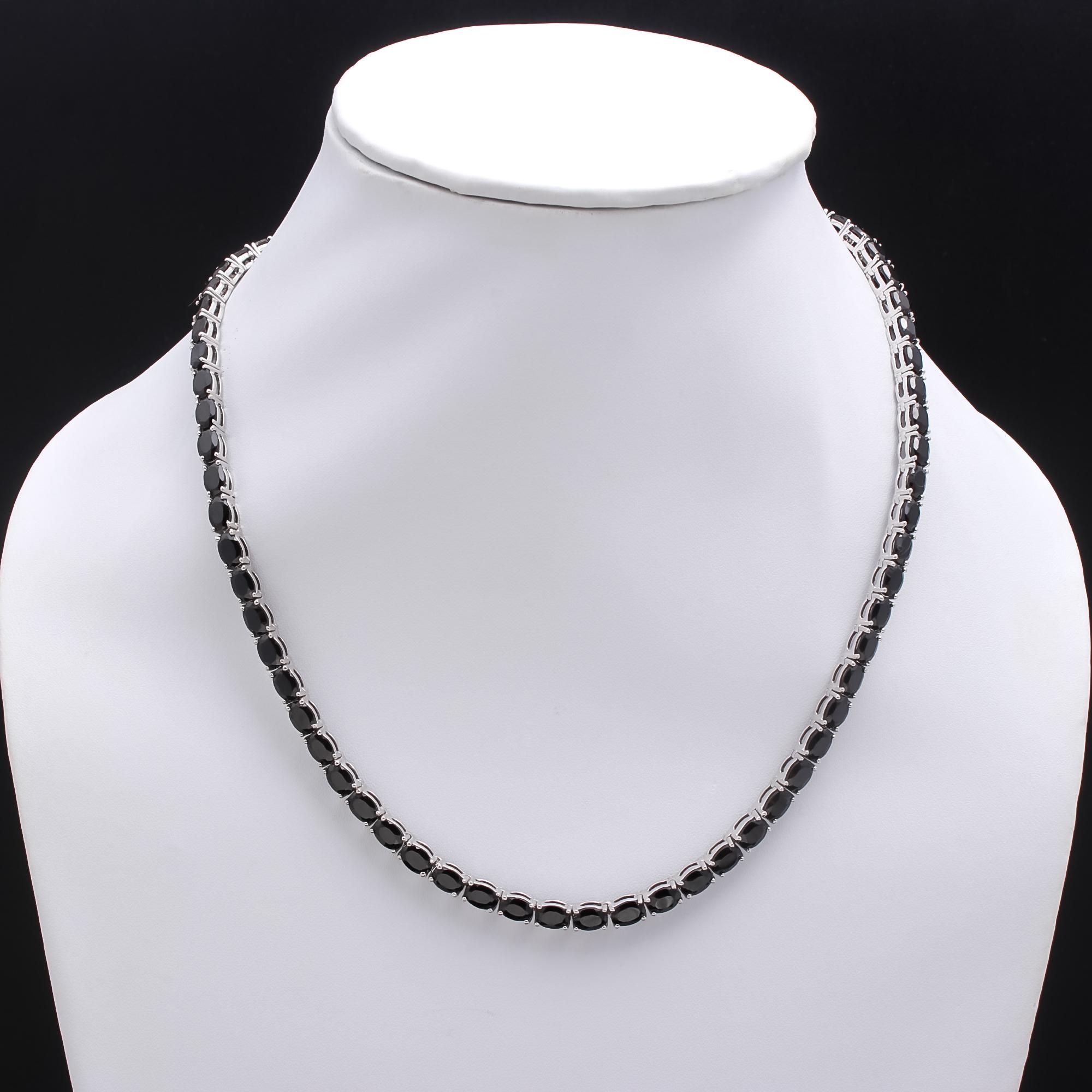 Black Sapphire Tennis Bracelet