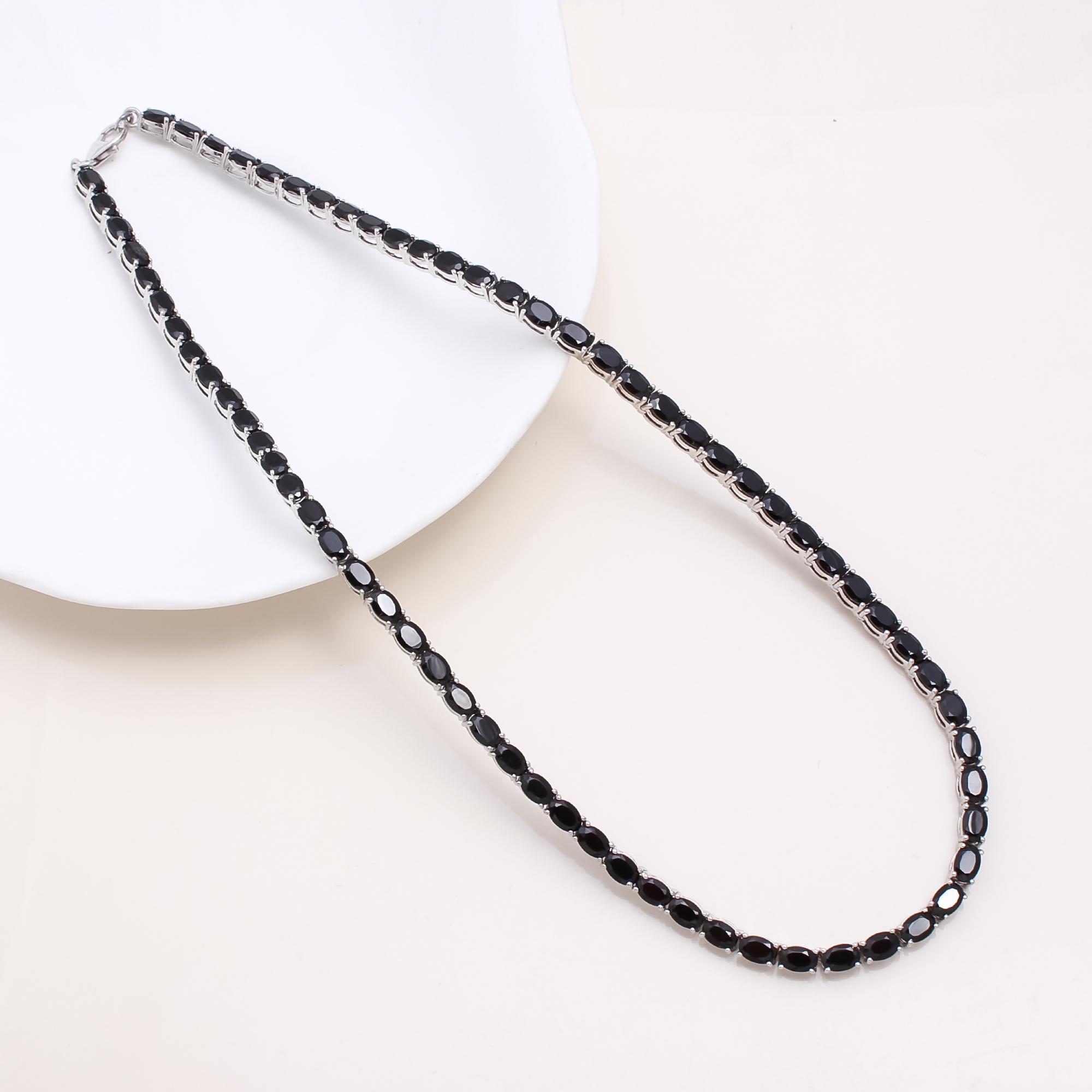 Black Sapphire Tennis Bracelet