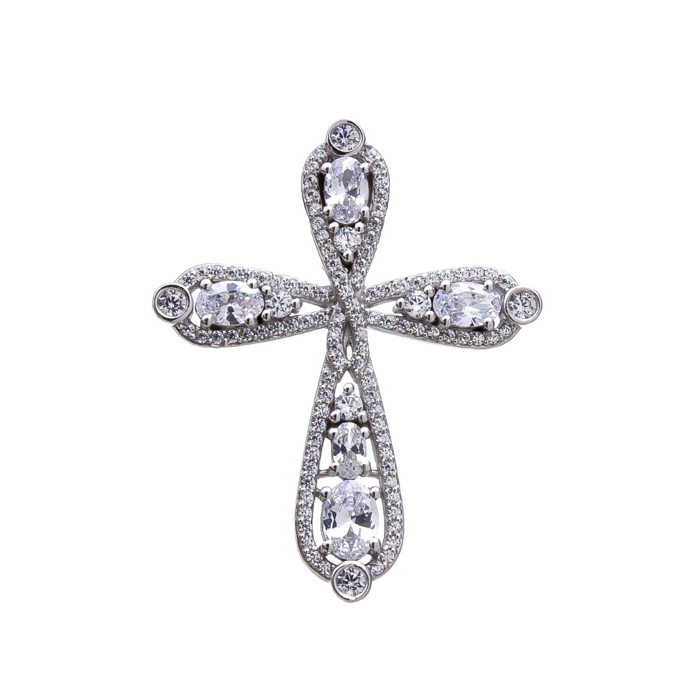 Image of Cross Lab Grown Diamond Pendant