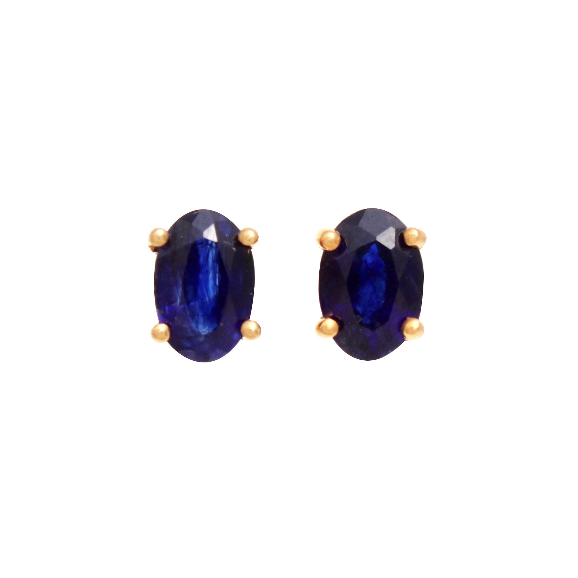 Blue Sapphire Studs Earrings