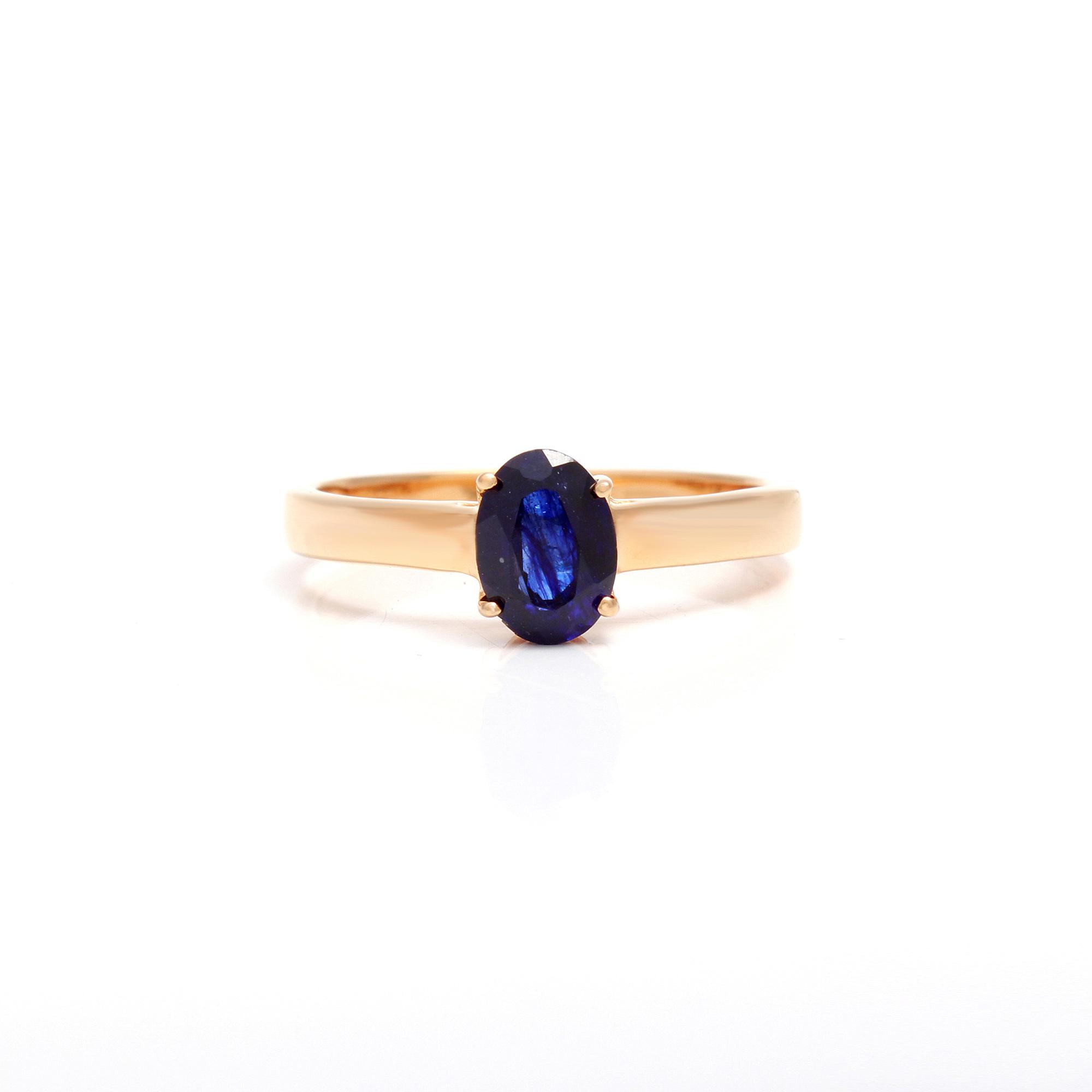 Blue Sapphire Solitaire Ring