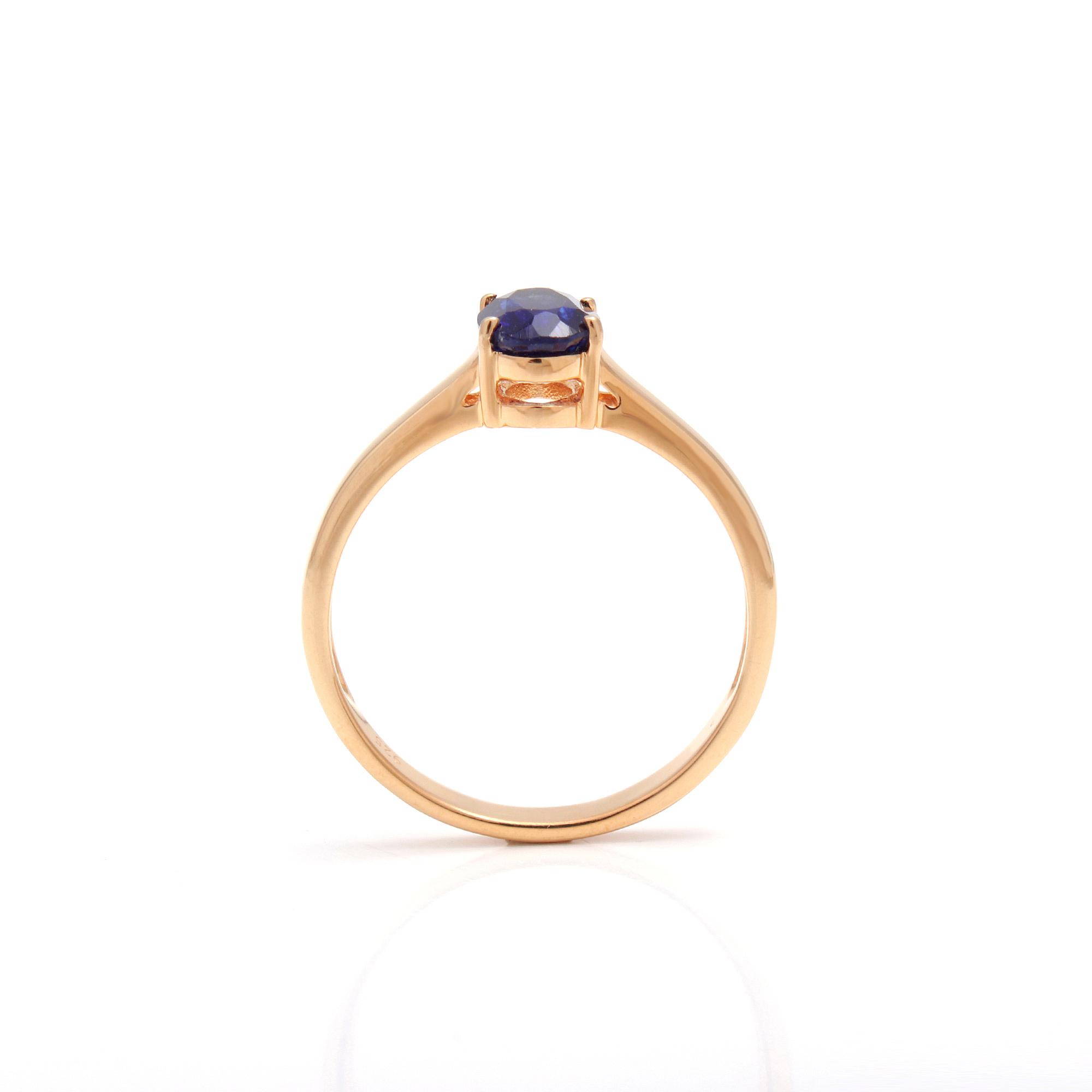 Blue Sapphire Solitaire Ring