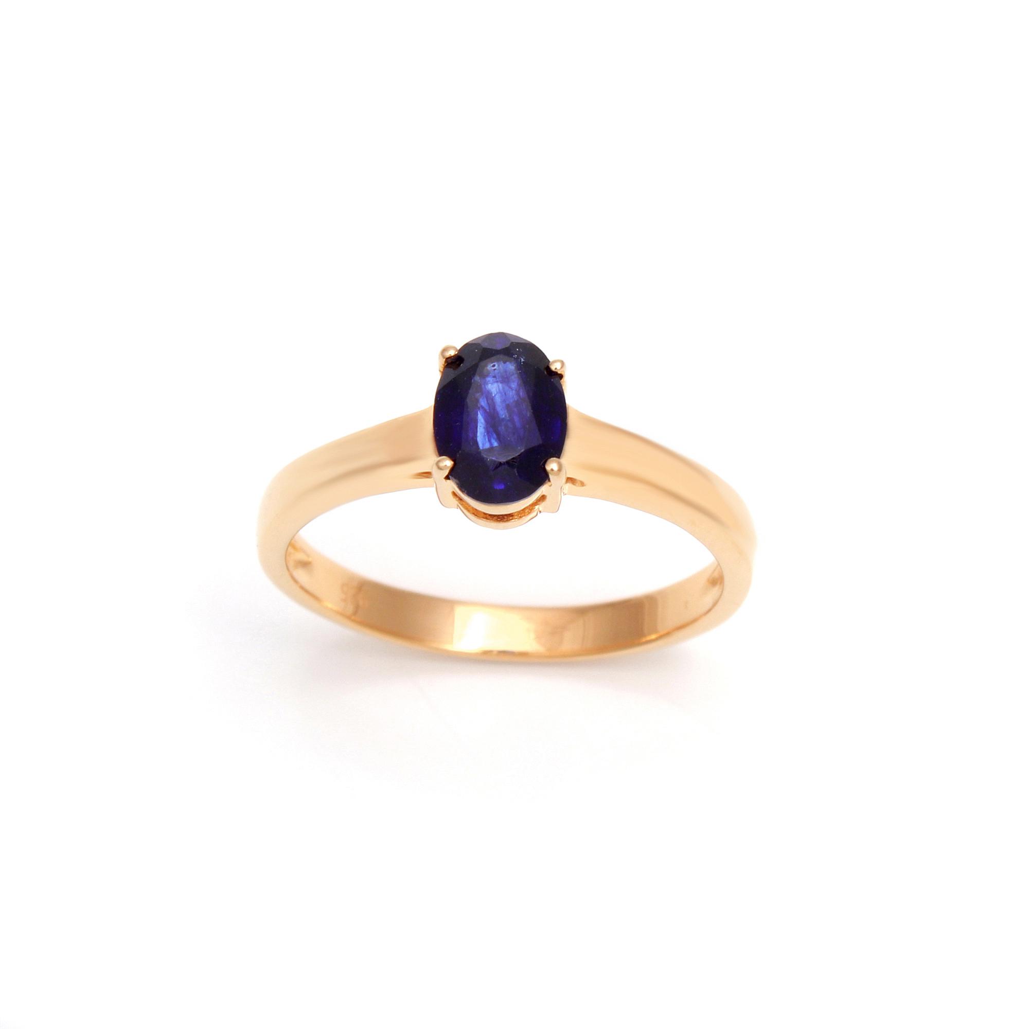 Blue Sapphire Solitaire Ring