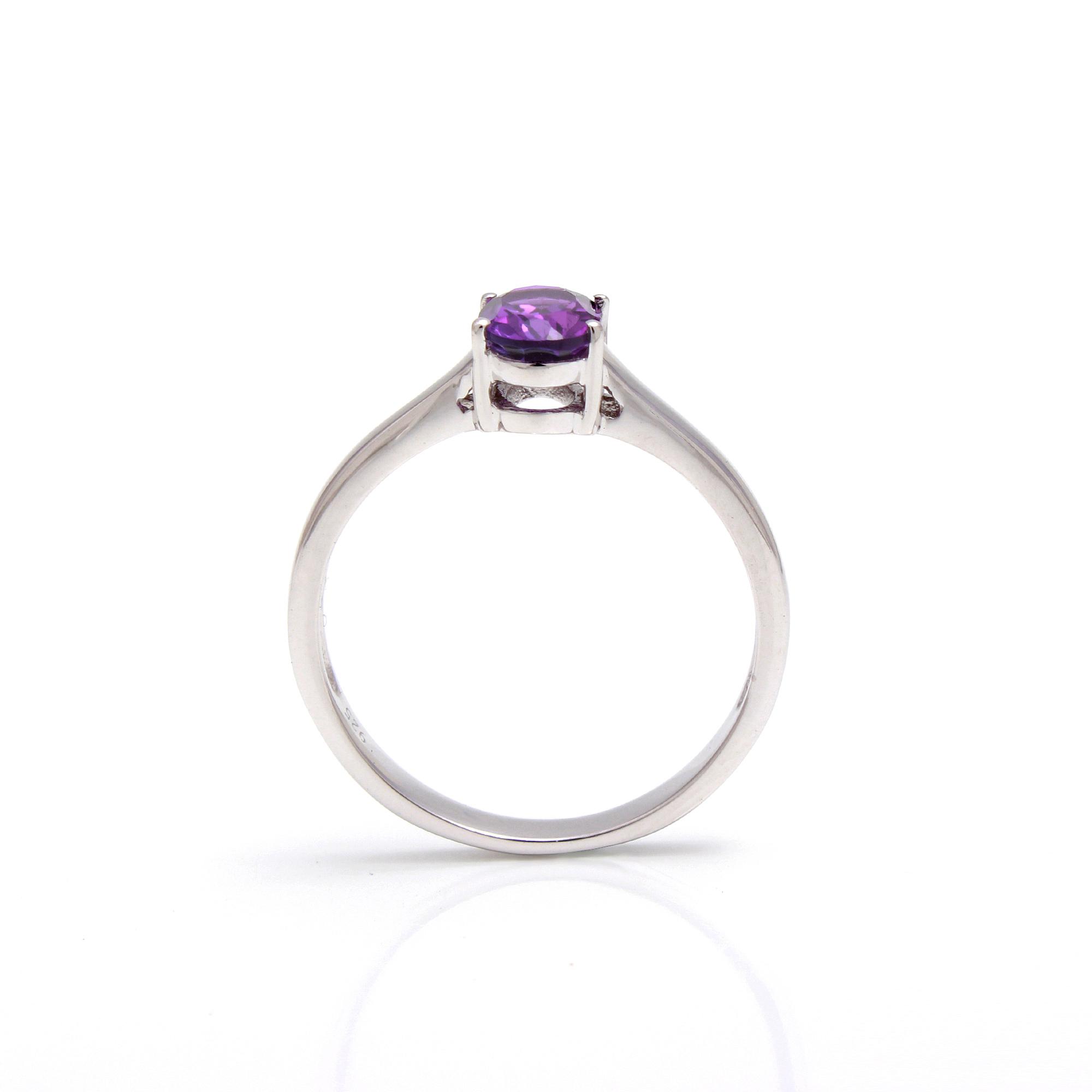 Amethyst Solitaire Ring