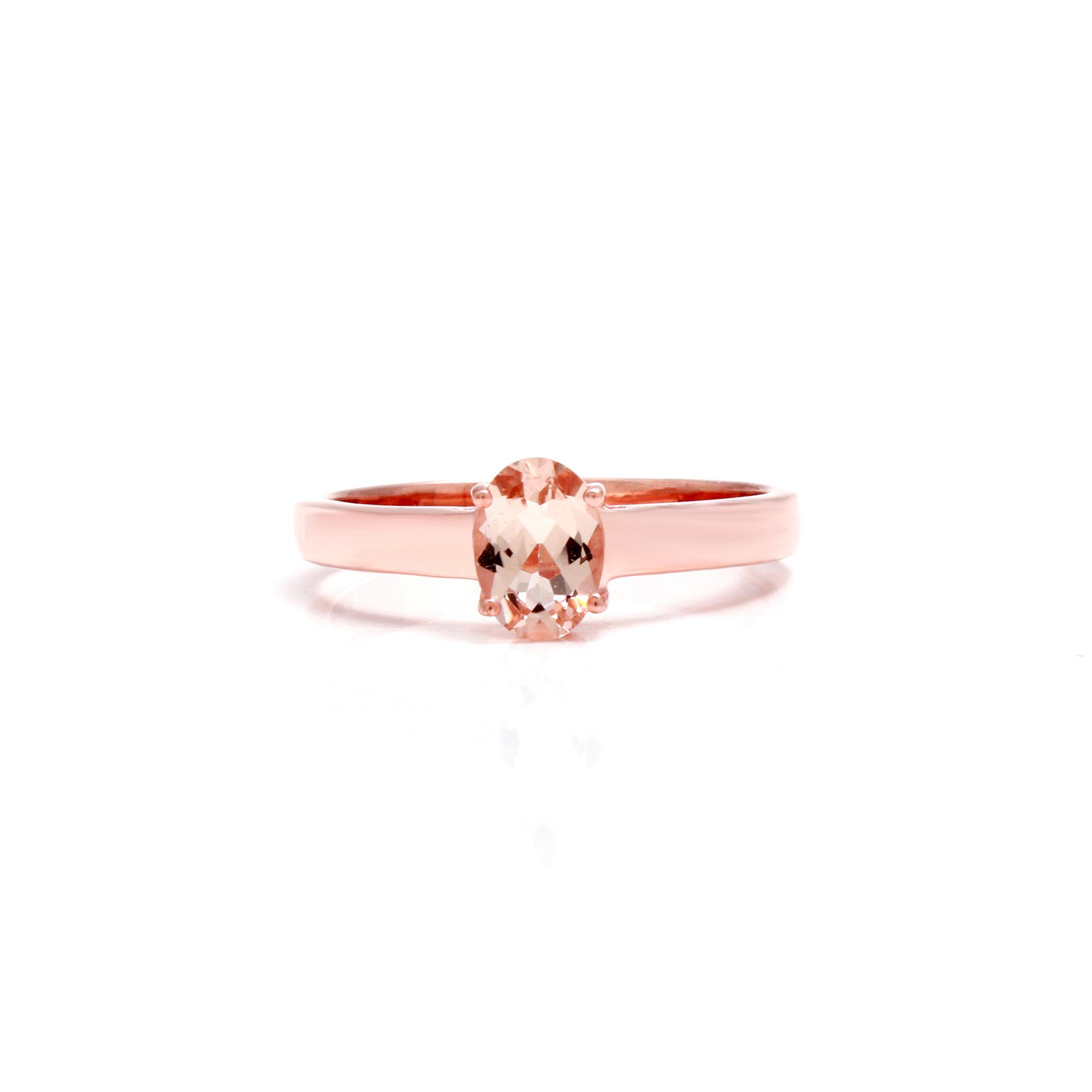 Morganite Solitaire Ring
