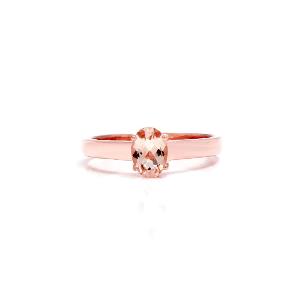 Image of Morganite Solitaire Ring