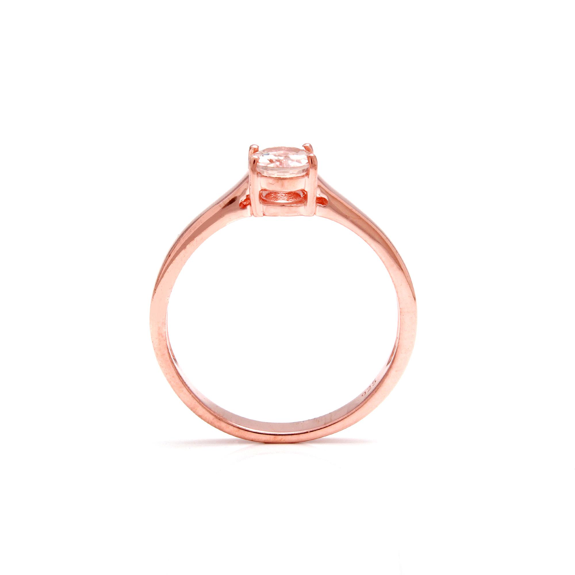 Morganite Solitaire Ring