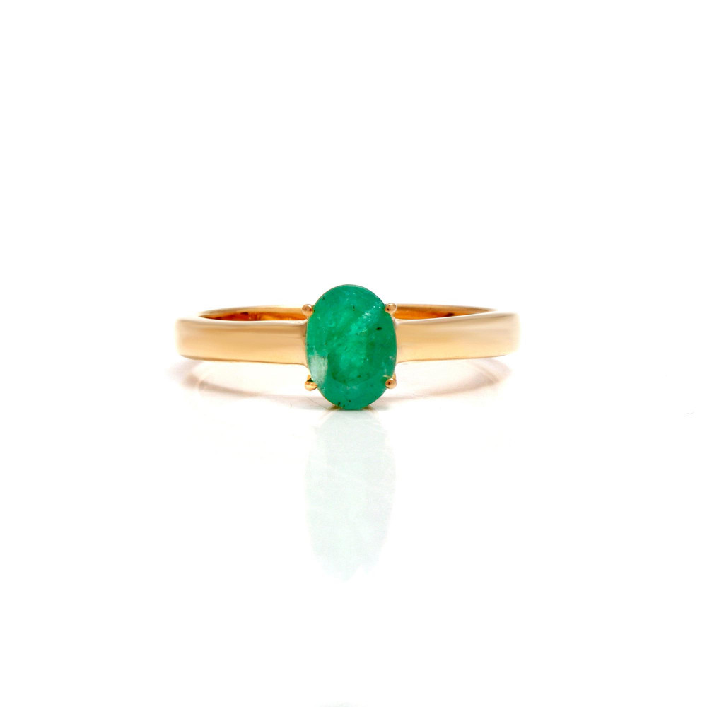 Image of Zambian Emerald Solitaire Ring