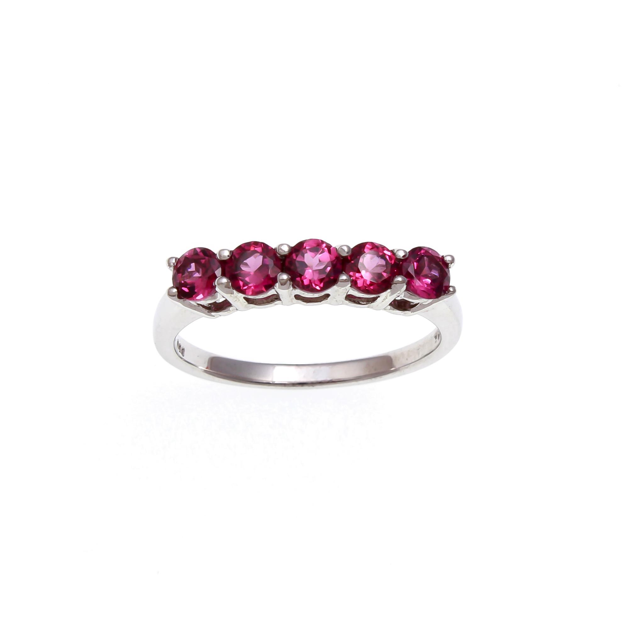 5 Stone Rhodolite Garnet Band