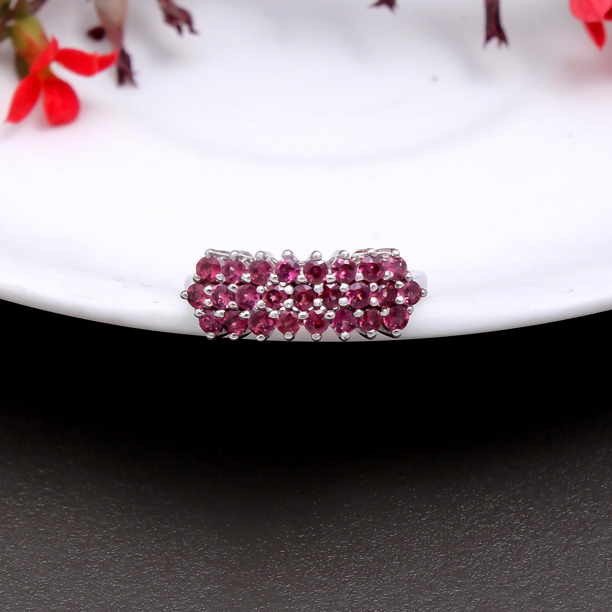 Red Garnet Three Row Band