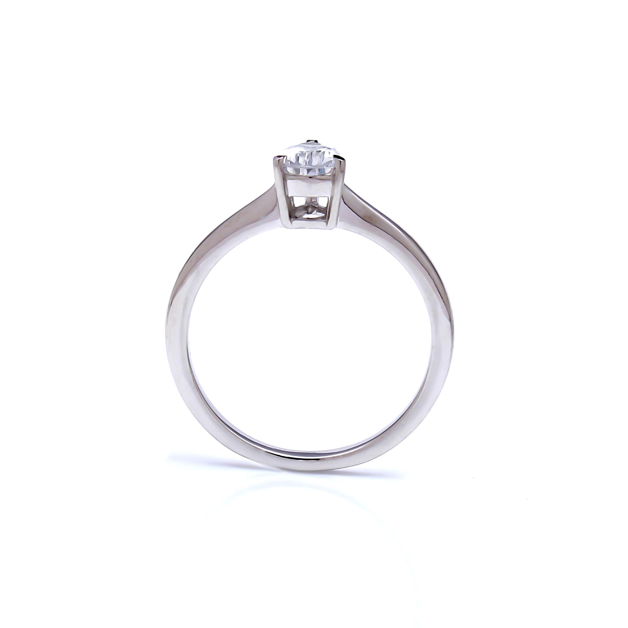 Lab Grown Diamond Pear Solitaire Ring