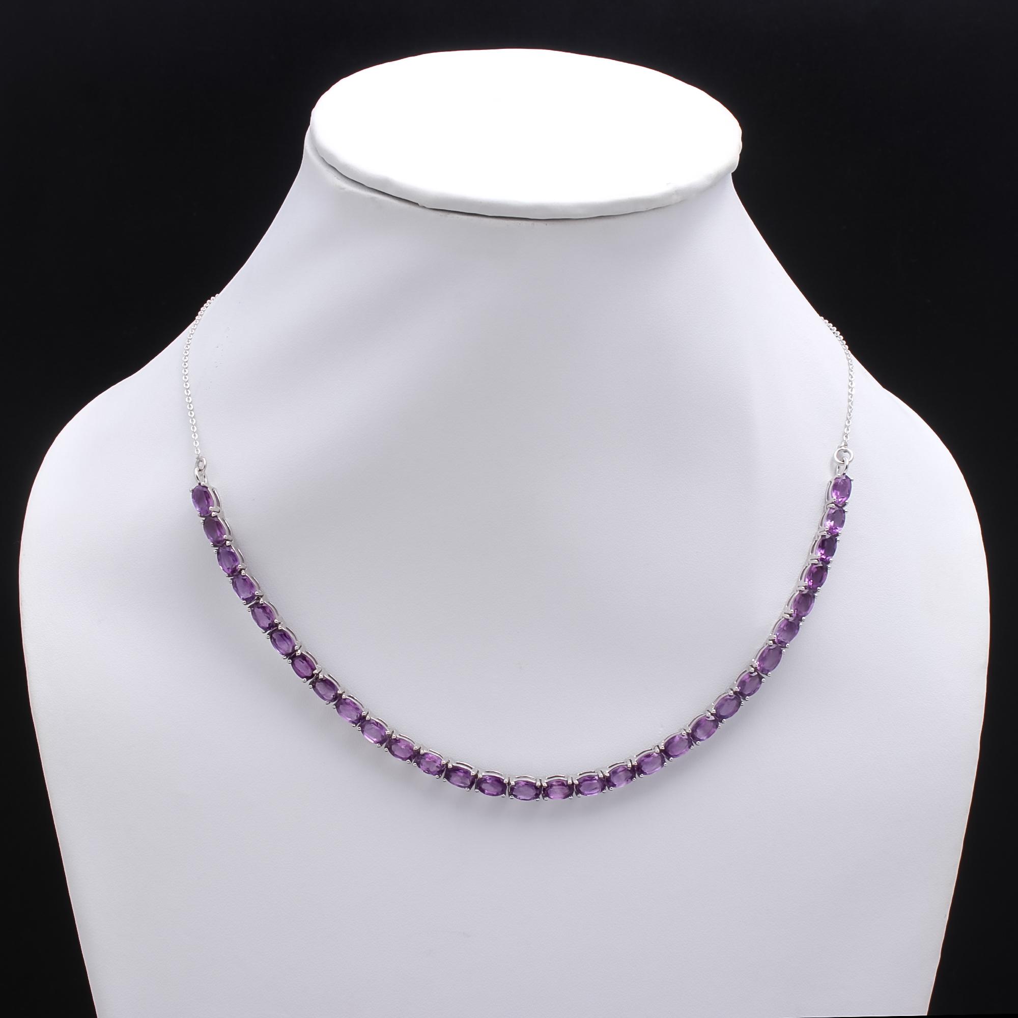 Amethyst Half Tennis Bracelet