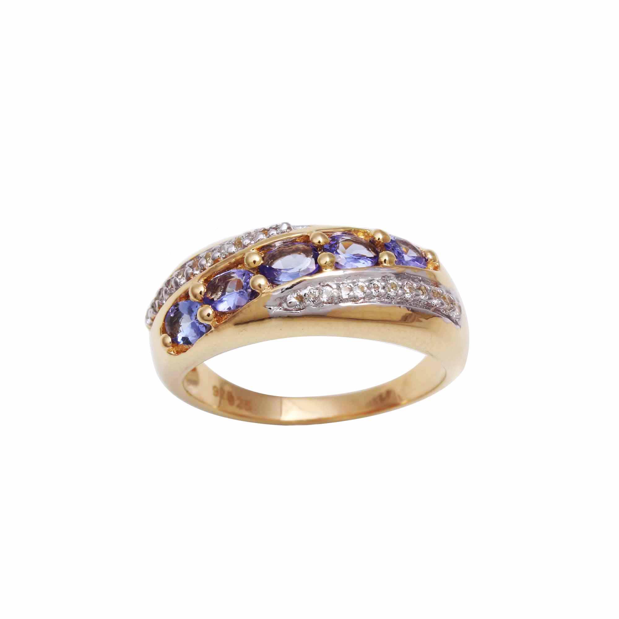 Tanzanite Band With Natural White Zircon