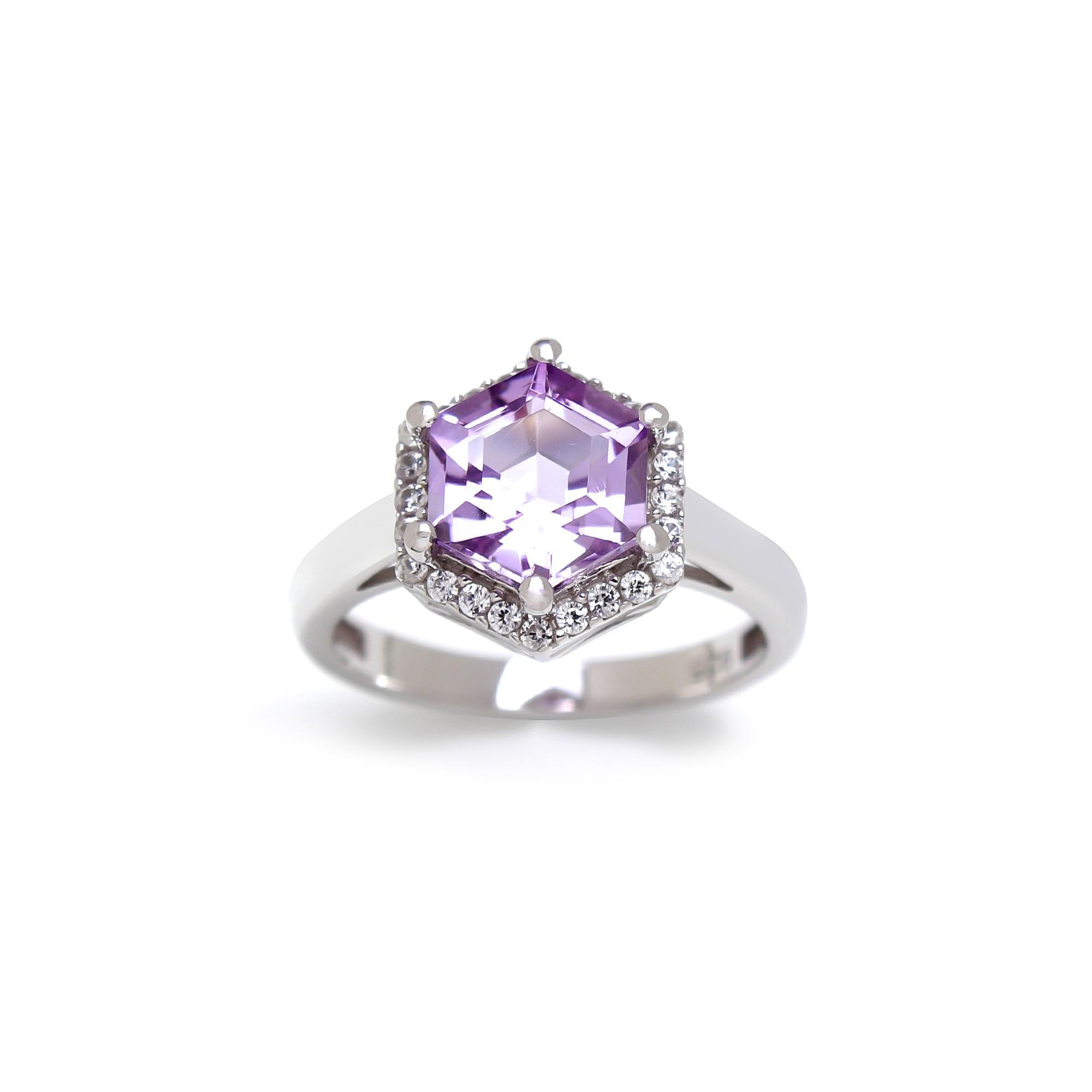 Pink Amethyst Cocktail Ring
