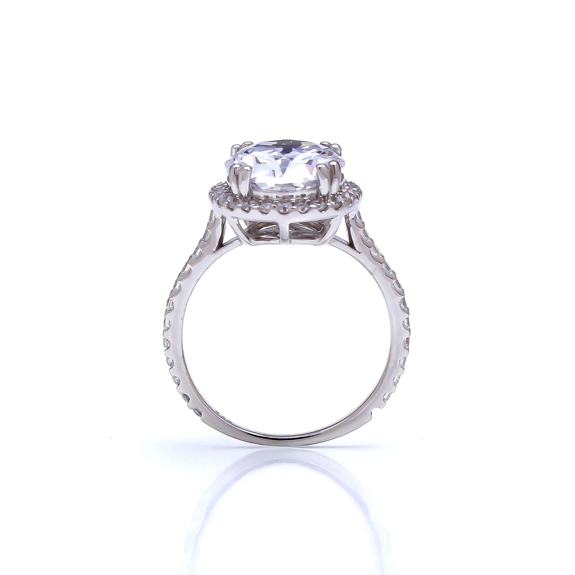 Lab Grown Diamond Bridal Halo Ring