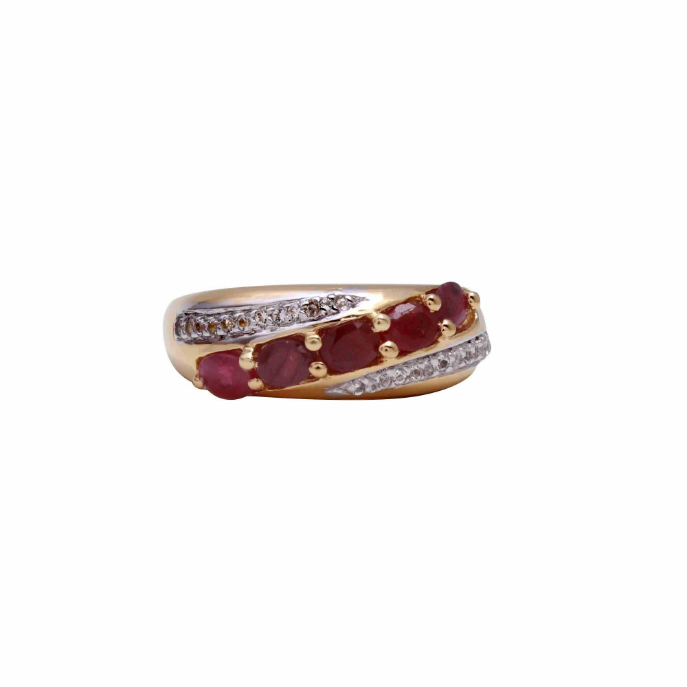 Image of Ruby Band With Natural White Zircon
