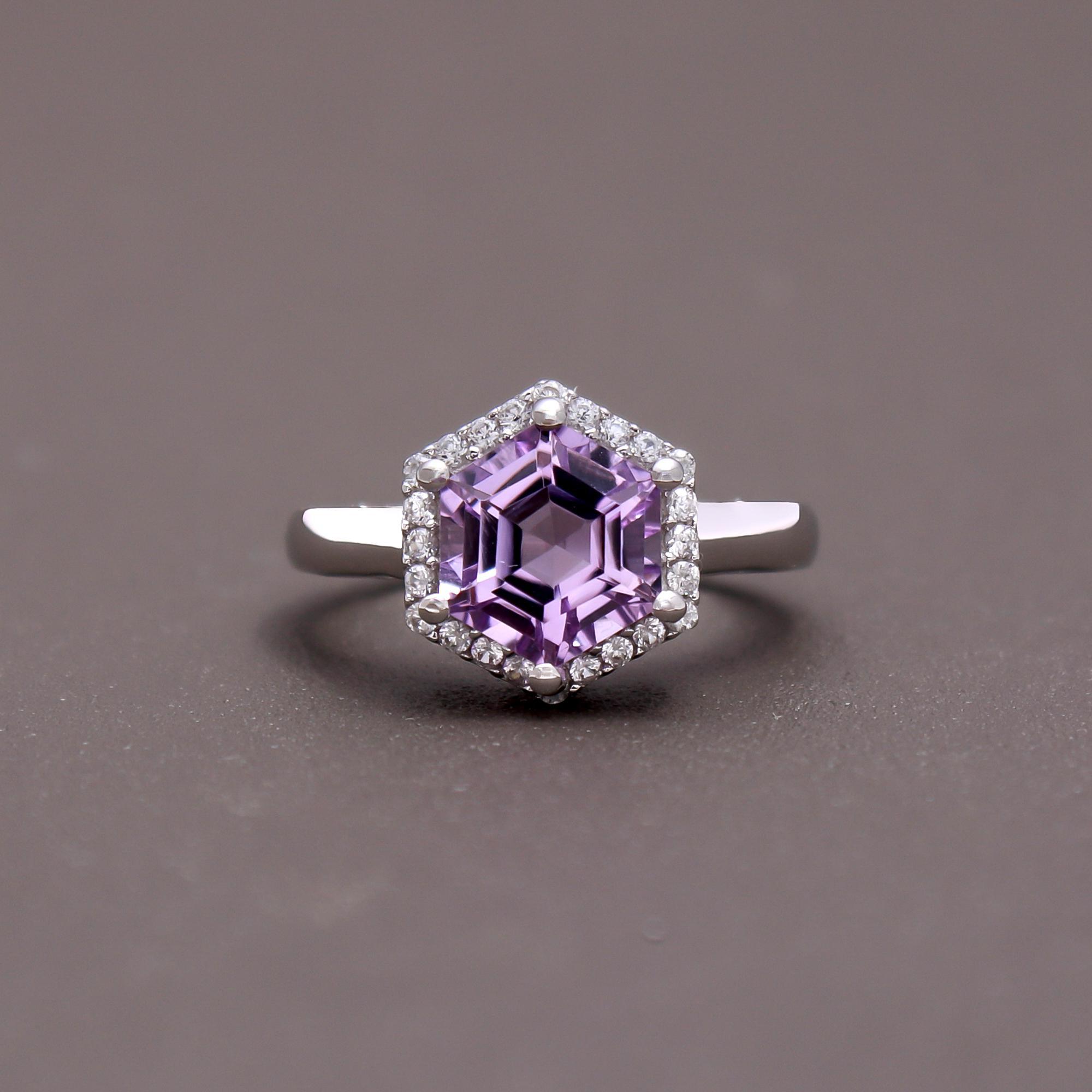 Pink Amethyst Cocktail Ring