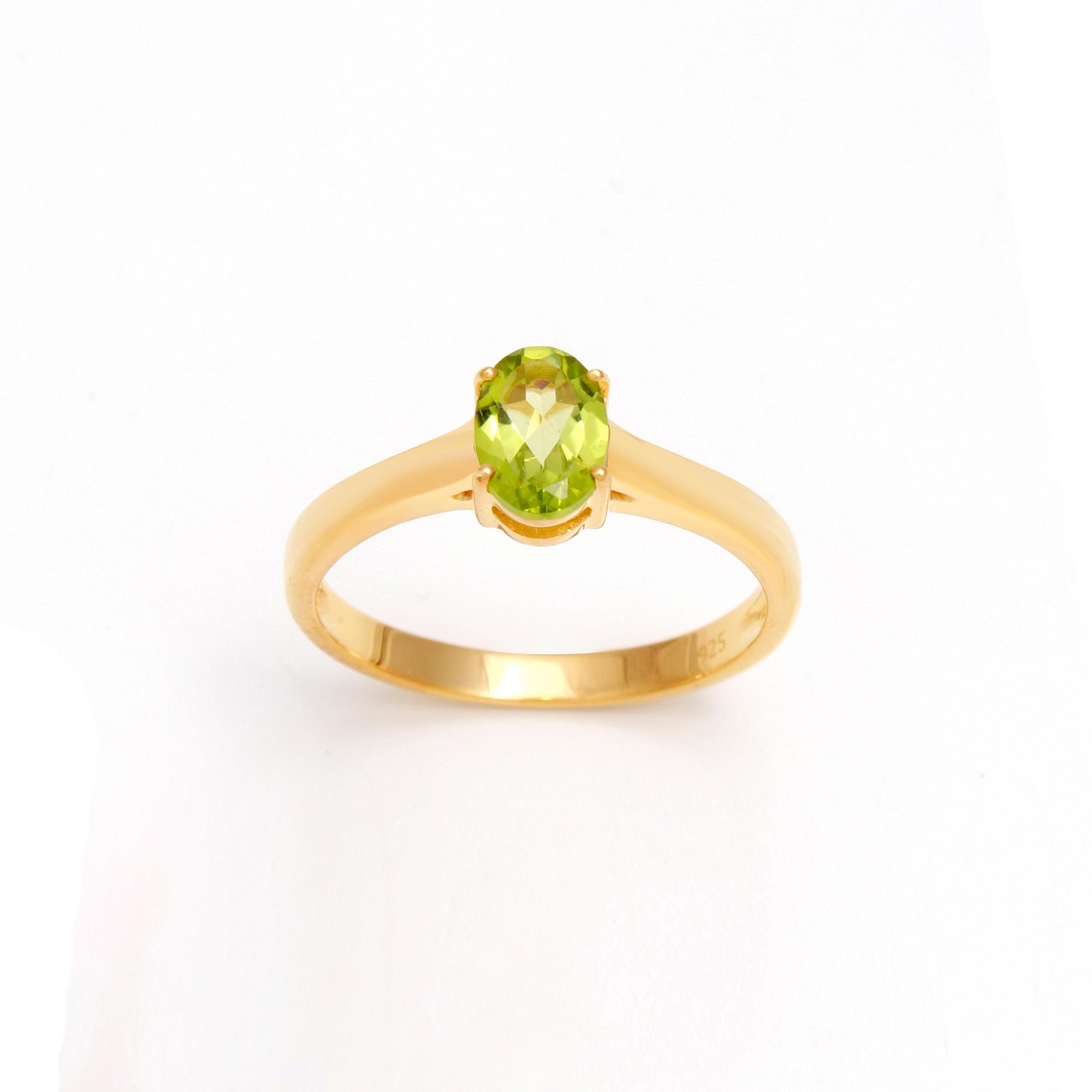Peridot Solitaire Ring