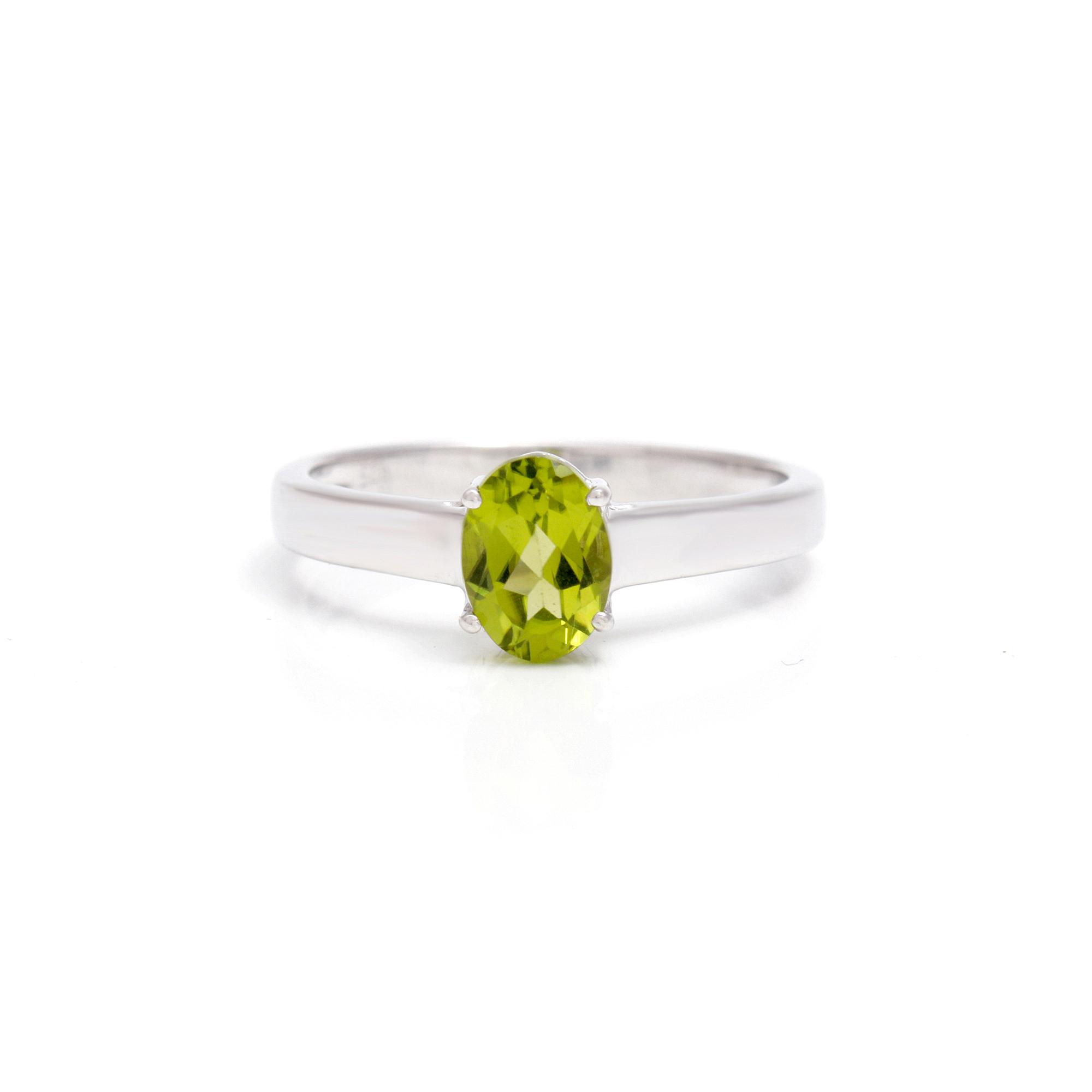 Peridot Solitaire Ring