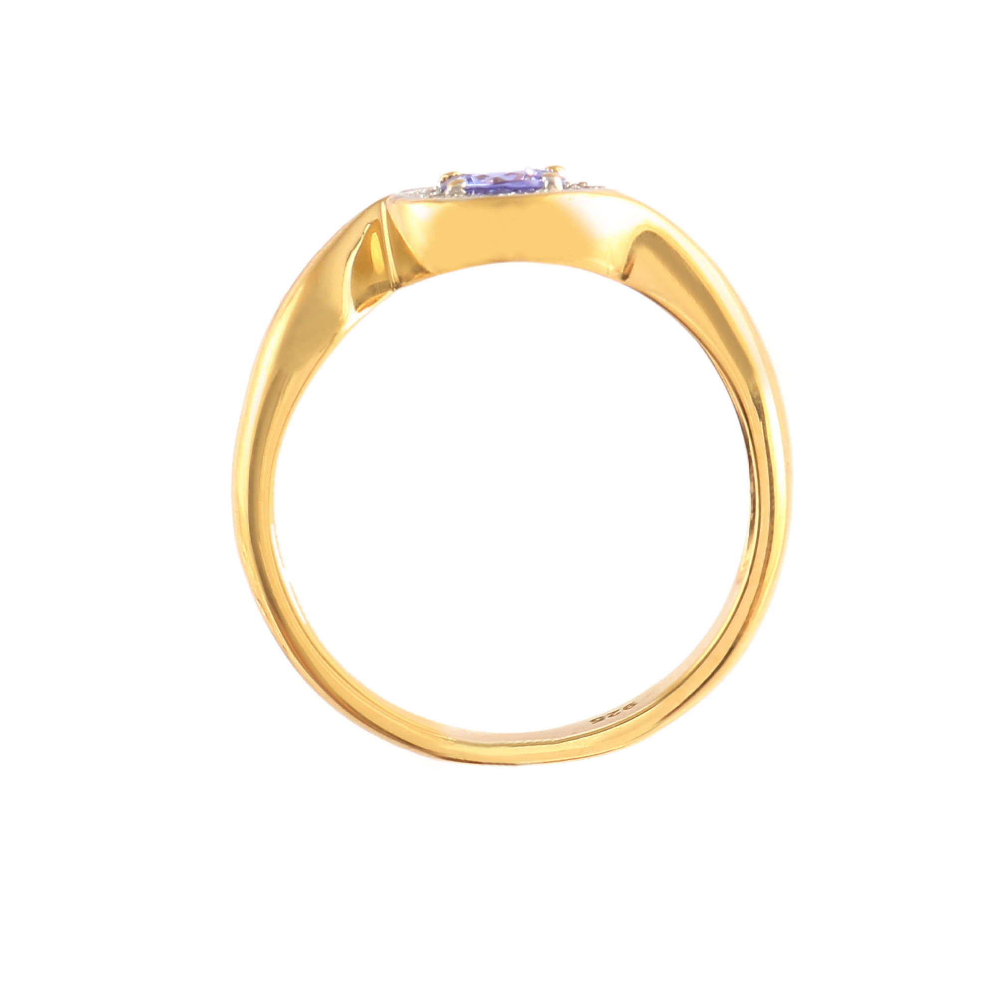 Tanzanite Engagement Ring With Natural White Zircon