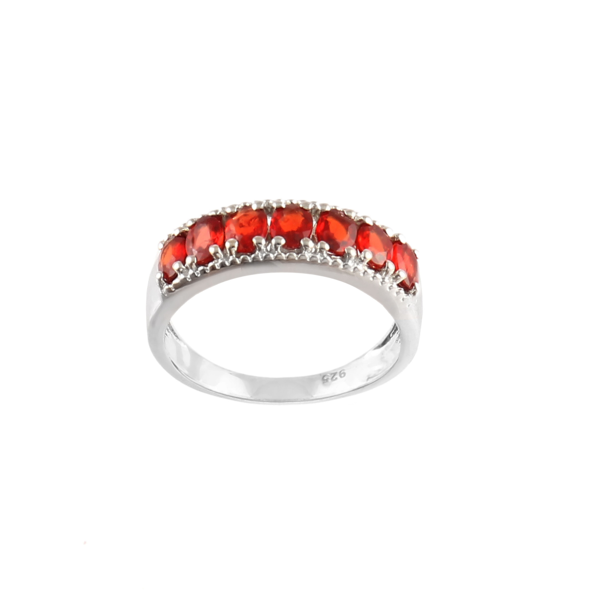 Orange Sapphire Multi Stone Band