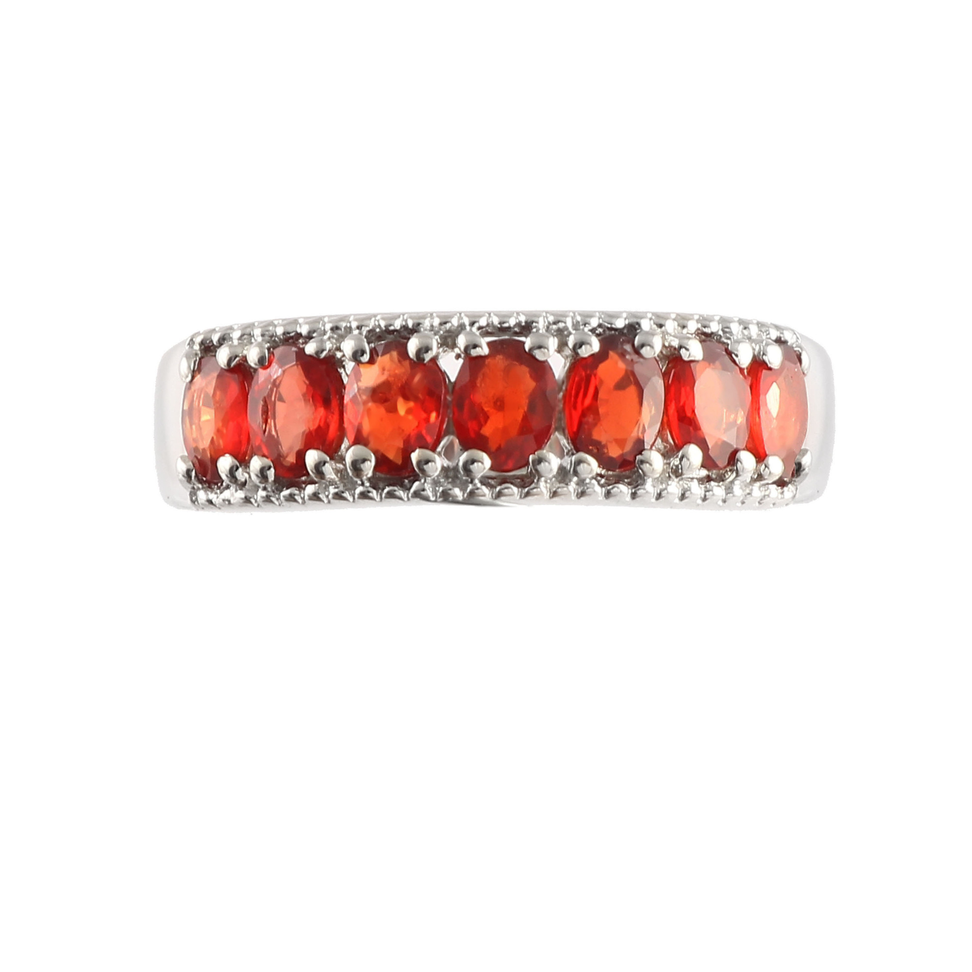 Orange Sapphire Multi Stone Band