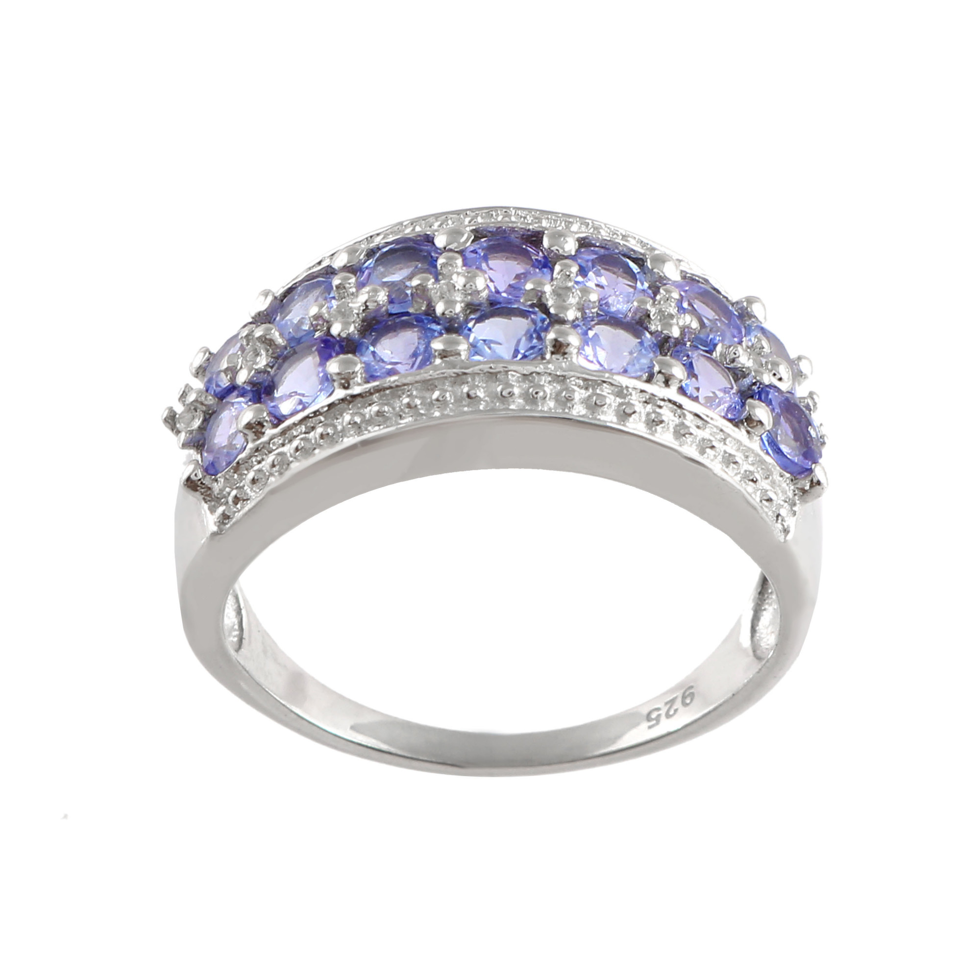 Tanzanite Stacker Three Row Band