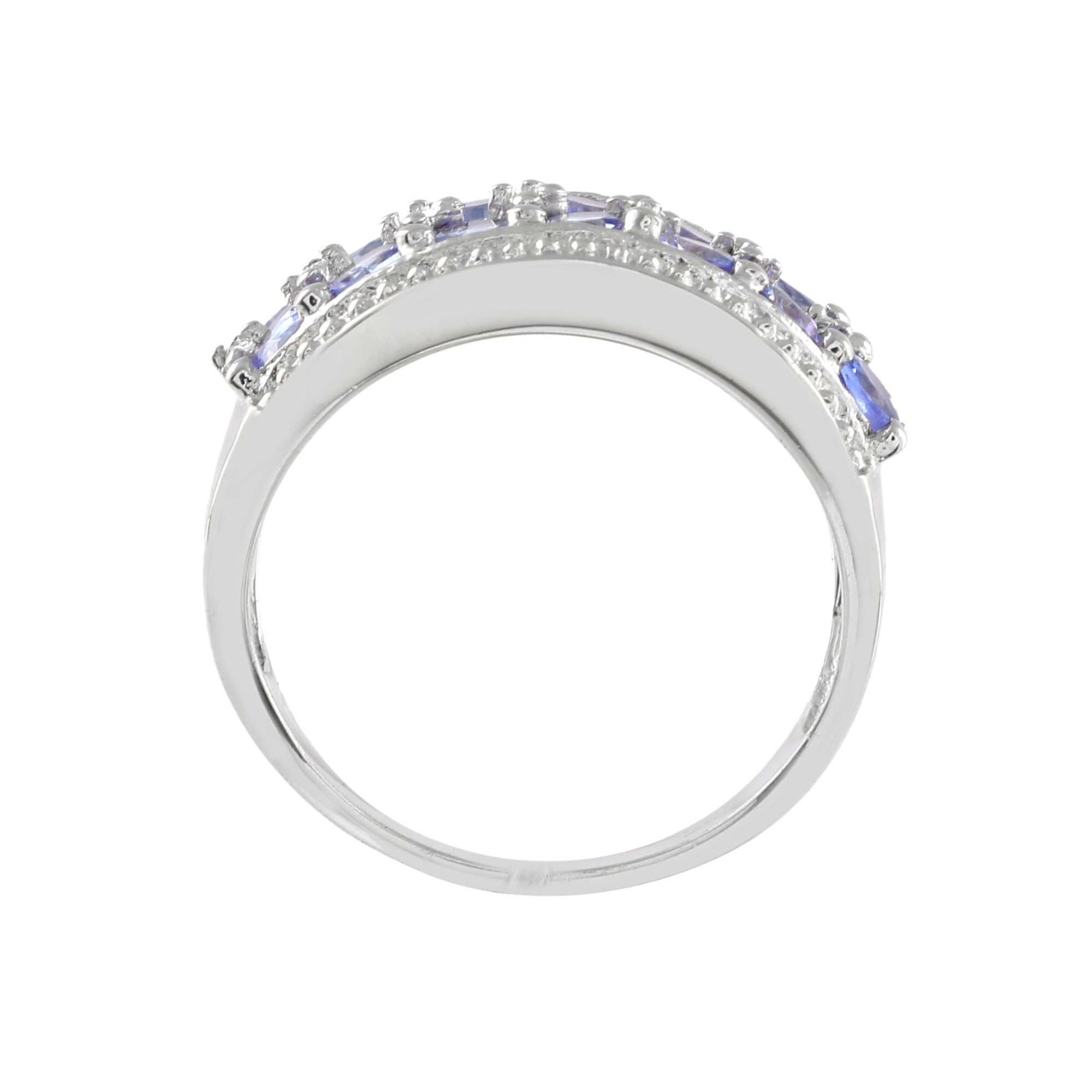 Tanzanite Stacker Three Row Band