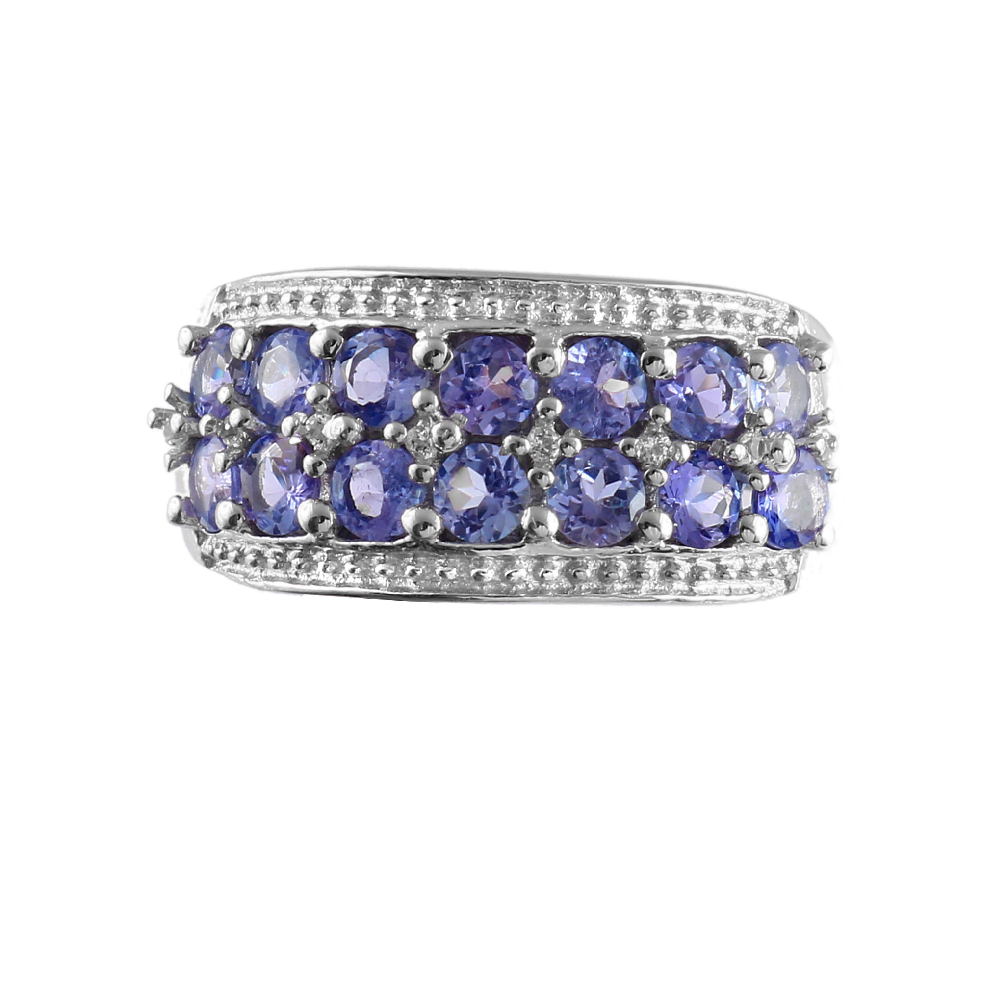 Tanzanite Stacker Three Row Band