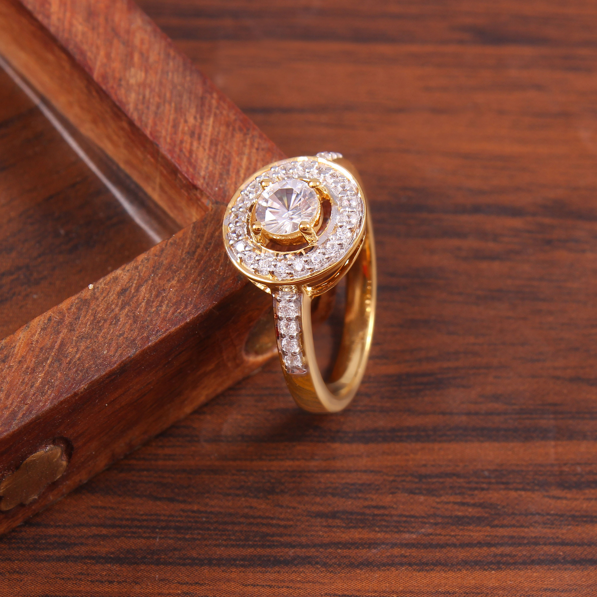 Pink Morganite Halo Engagement Ring With Natural White Zircon