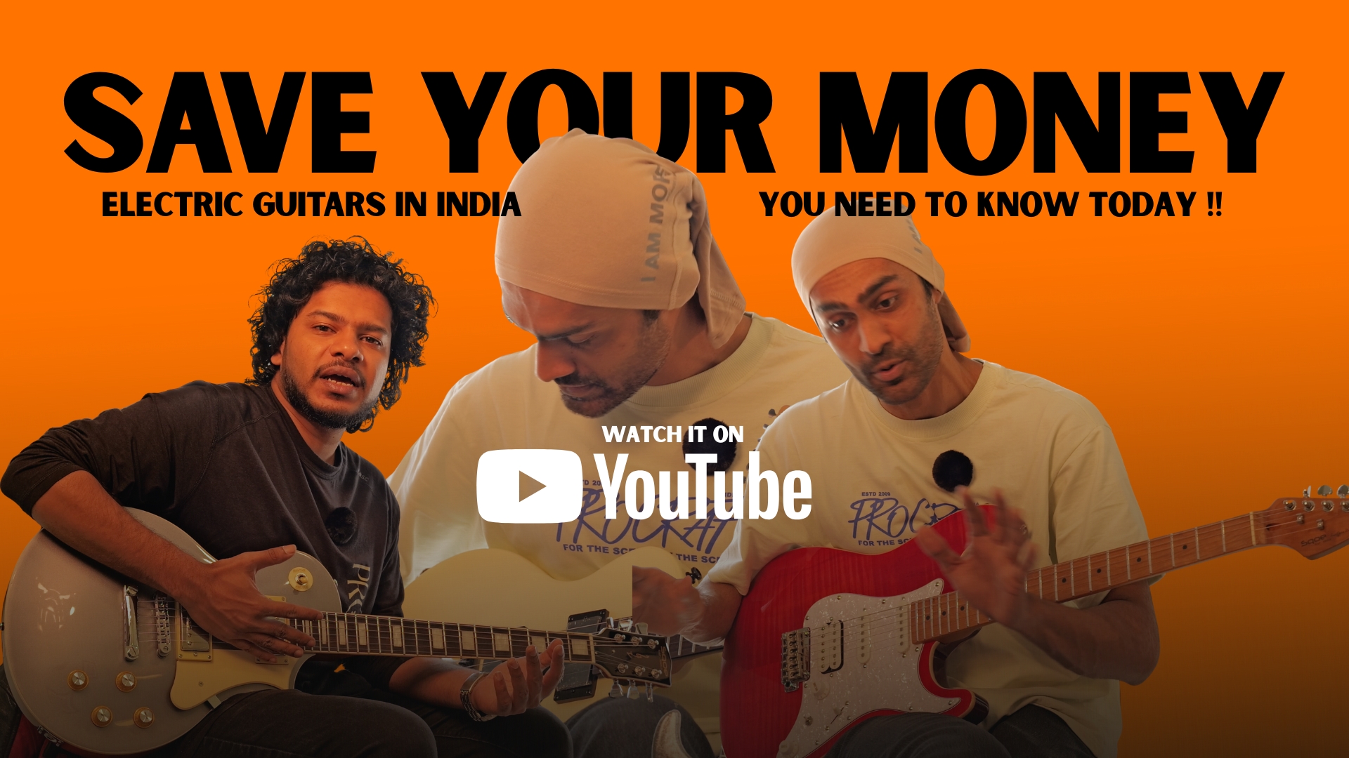 Front and rear view of a sleek white electric guitar