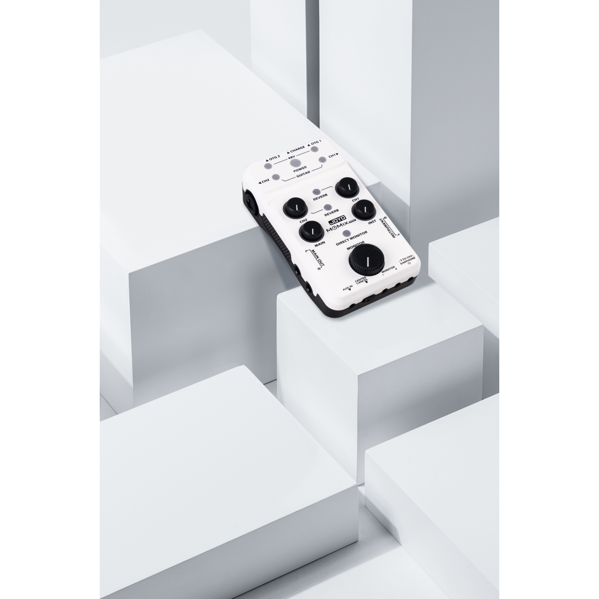 JOYO Audio Mixer USB Audio Interface Stereo XLR48V Phantom Power Mixer for Live Streaming Recording Podcasting Plug Play MOMIX PRO